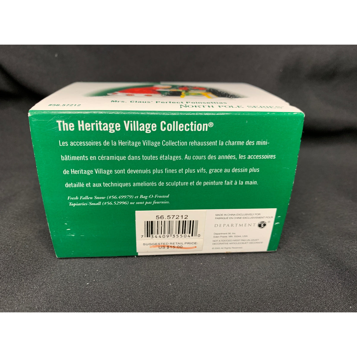 Department 56 Mrs Claus Perfect Poinsettias 57212 North Pole Series Retired