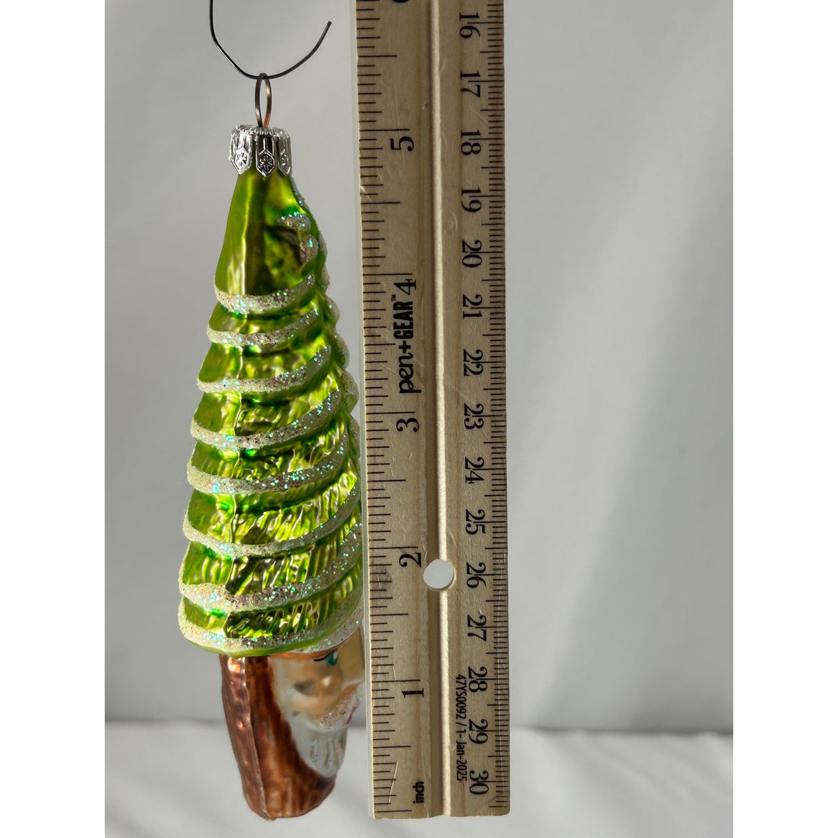 Christopher Radko Pine Tree Santa 1995 Glass Ornament 95-912-0 Retired 5.5"