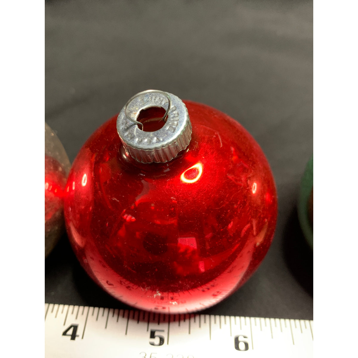Vintage Shiny Brite Glass Christmas Ornaments Lot Red Green Blue Silver USA
