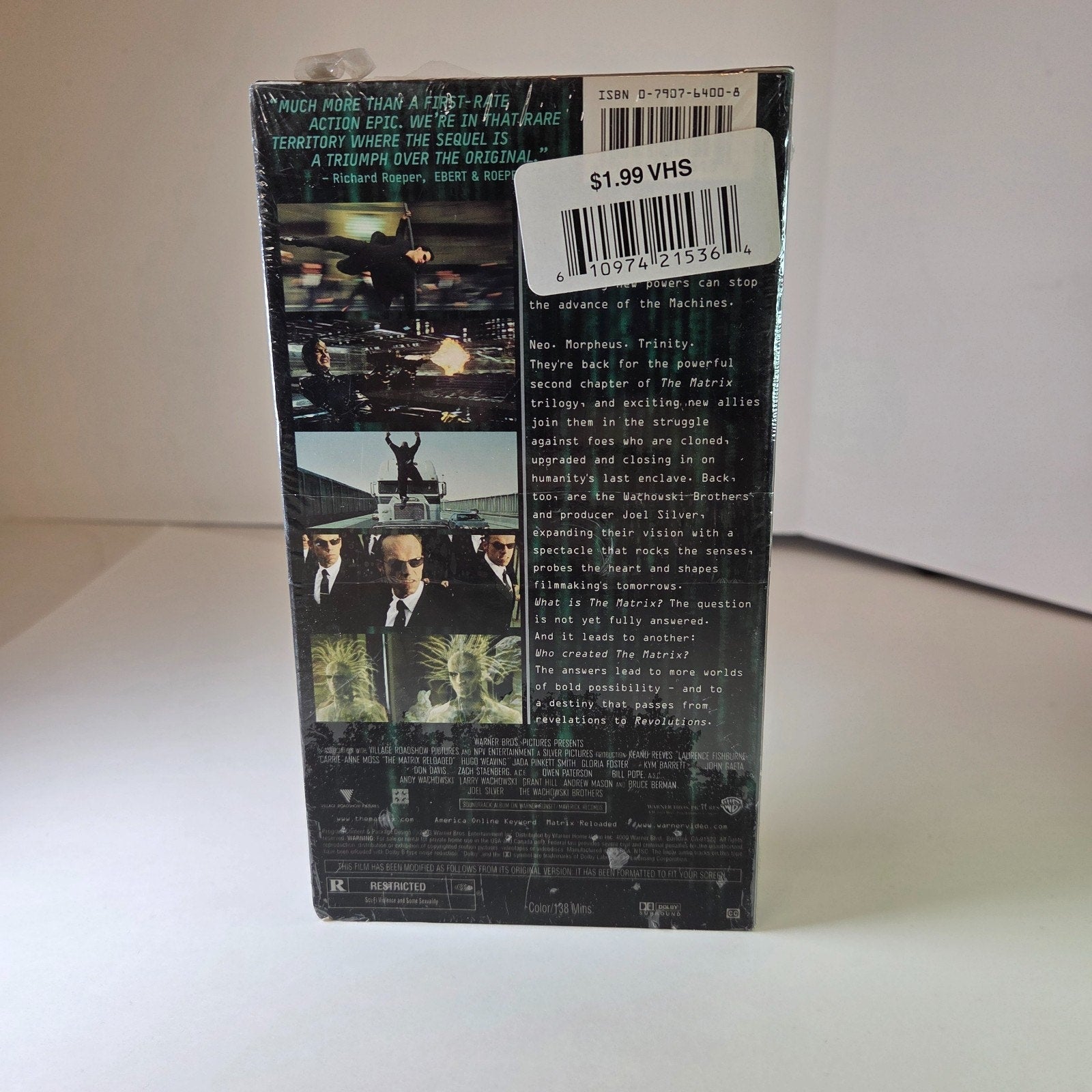 Matrix Reloaded Sealed VHS 2003 Brand New Sealed Keanu Reeves