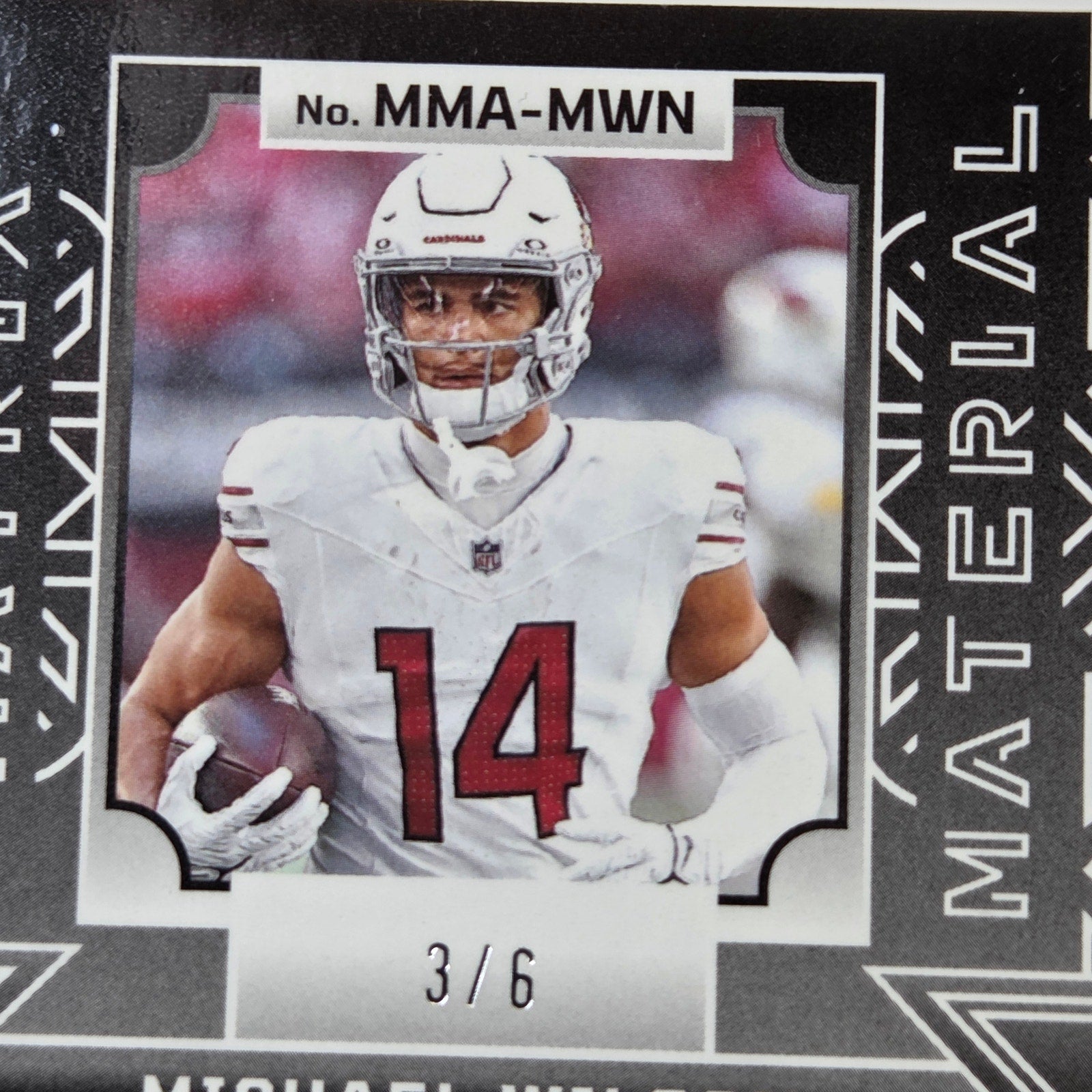 2024 Panini Obsidian Michael Wilson Nike Swoosh Patch Auto /6 Cardinals
