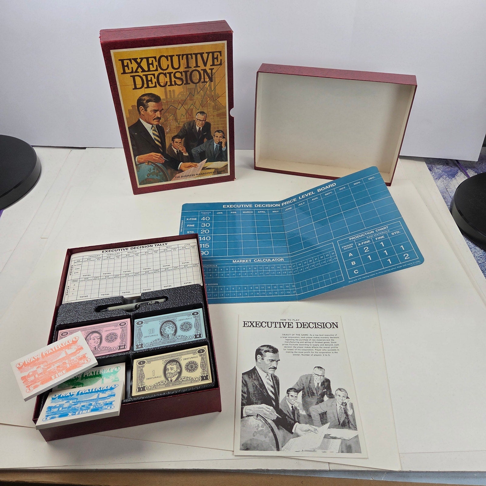 1971 3M Executive Decision Bookshelf Game Complete Sid Sackson Business Mgmt