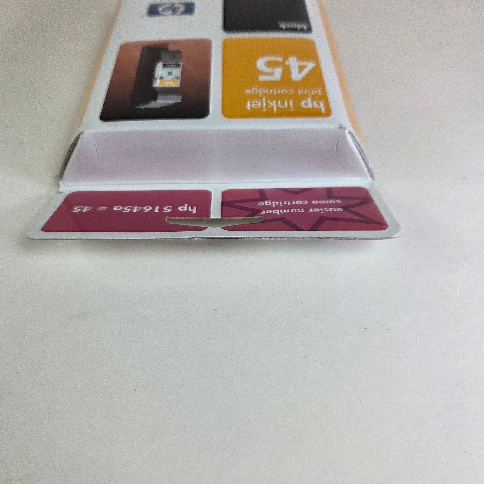 HP 45 Black Ink Cartridge 51645A Sealed Box Expired 2002 OEM Genuine