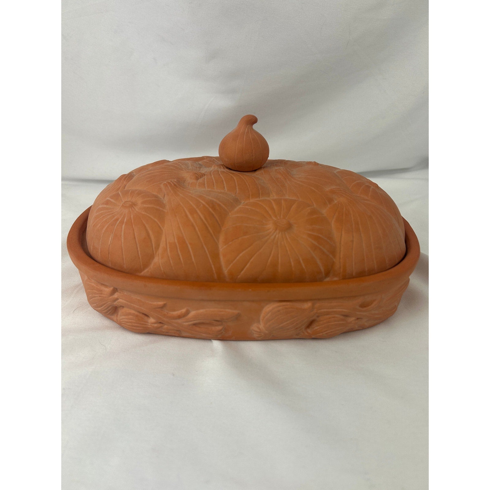 Vintage Pumpkin Covered Serving Dish Boston Warehouse 1994 Ceramic