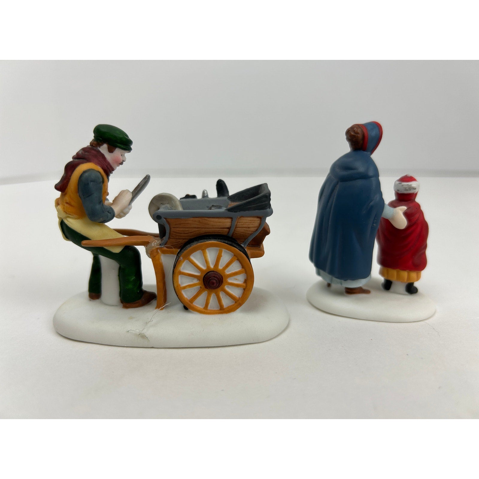 Department 56 New England Village Knife Grinder 56499 set of 2 1993