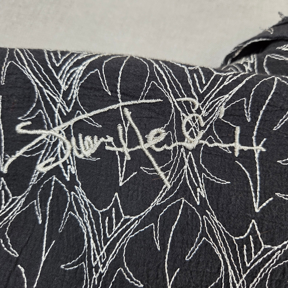 Jimi Hendrix Experience Purple Label XL Black Embroidered Button Down Shirt