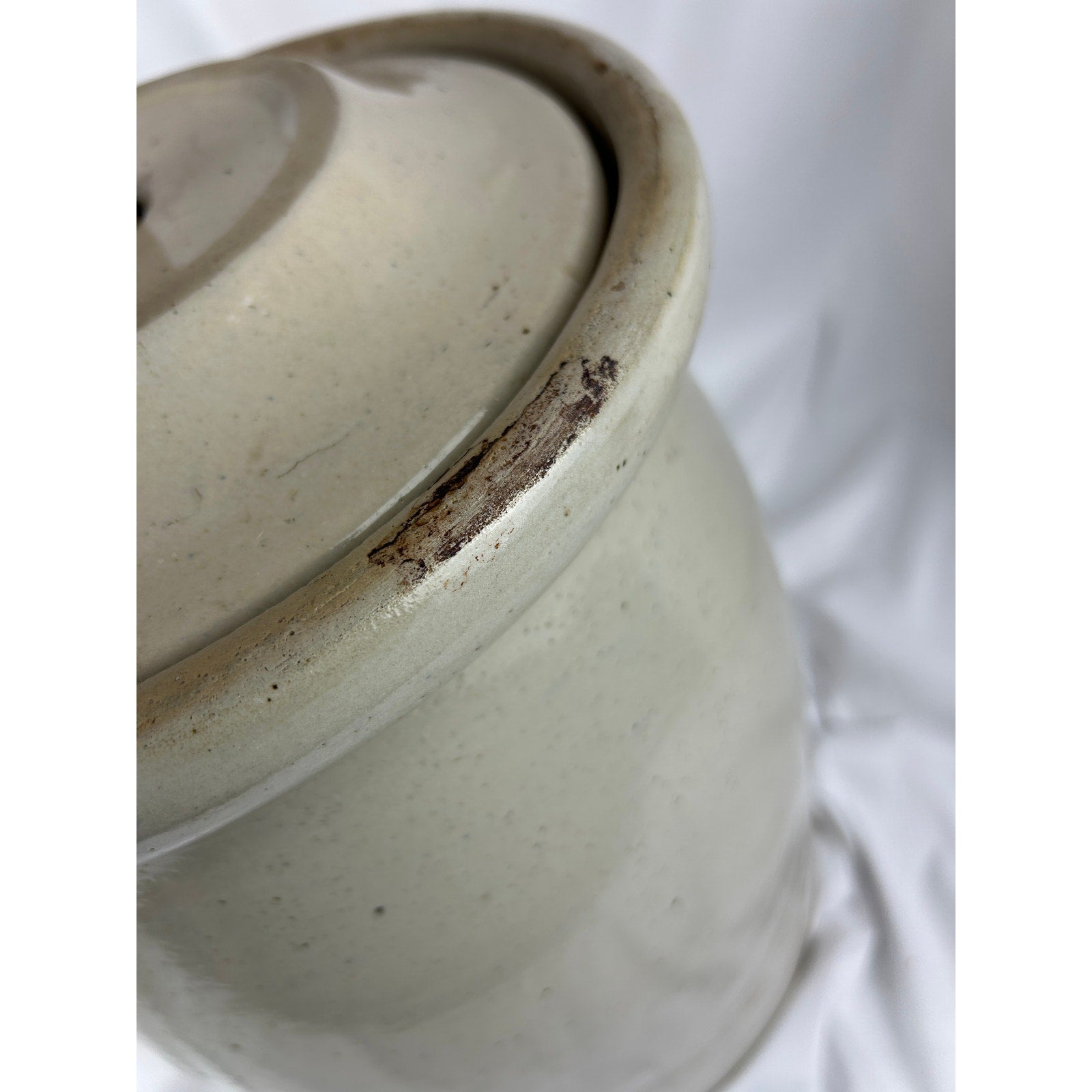 Antique Red Wing 3 Gallon Stoneware Butter Churn Crock w Lid & Wooden Dasher