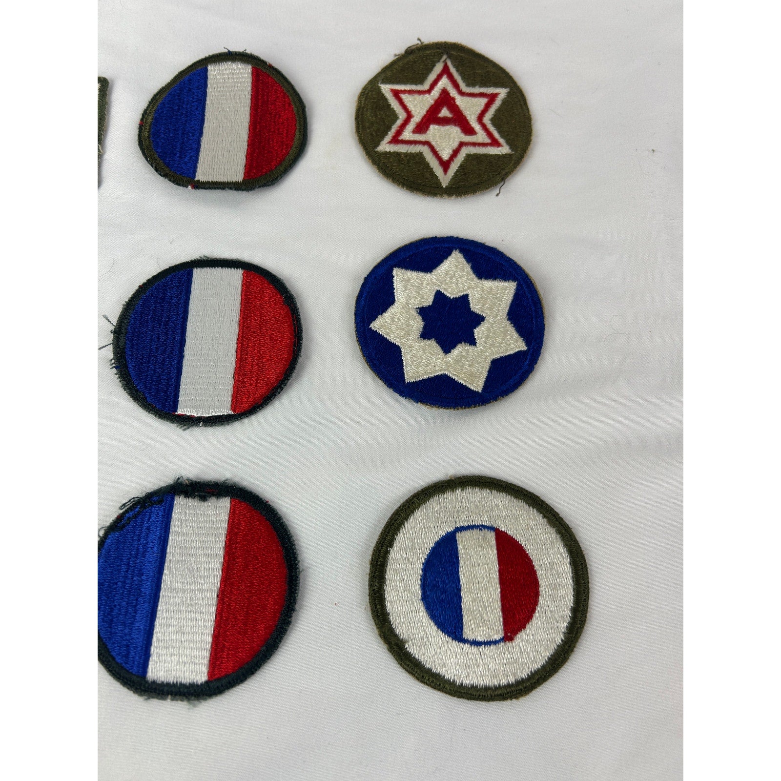 Vintage Military Patch Lot 15pc WWII Army Division Allied Insignia 12 Pieces