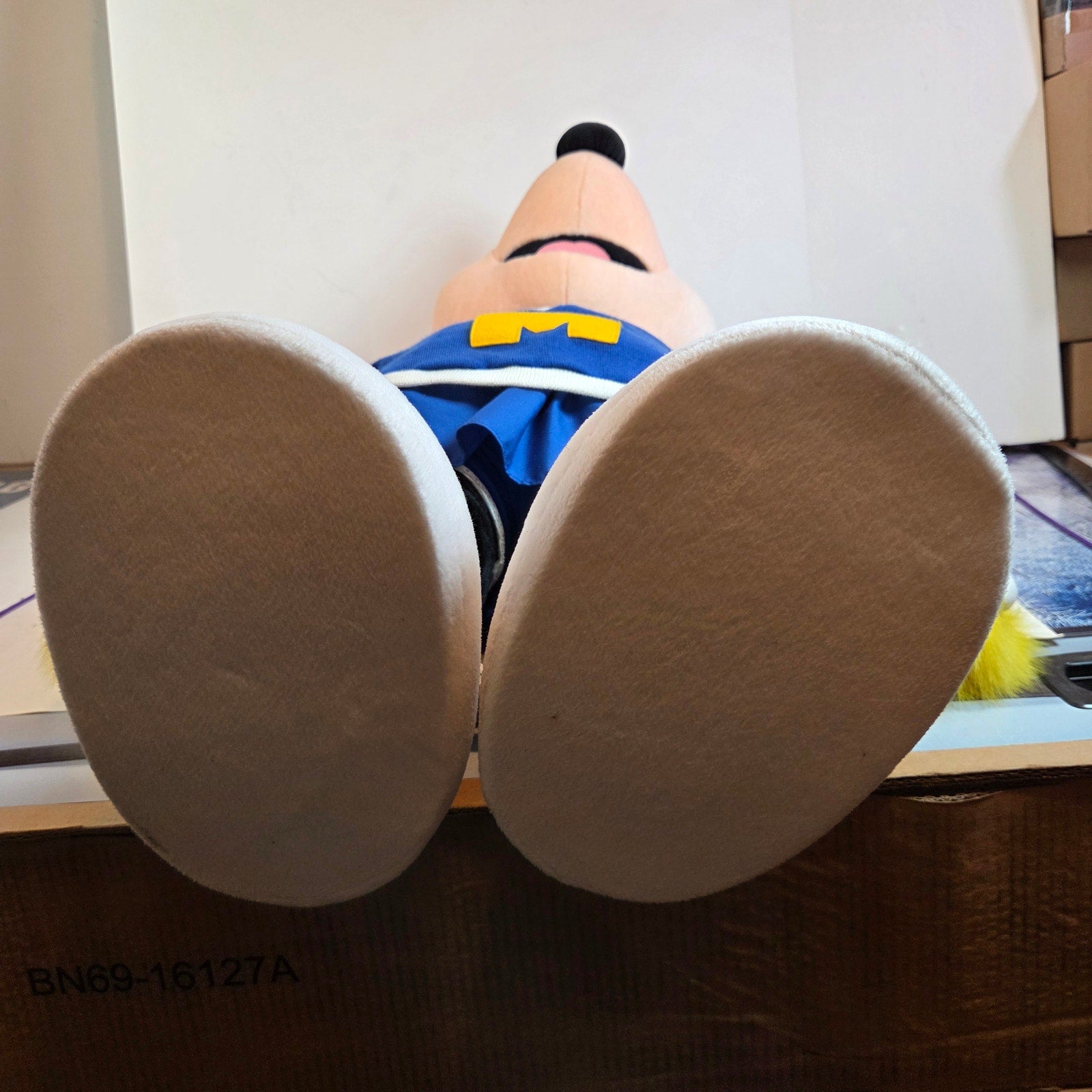 Walt Disney World Minnie Mouse Cheerleader Plush 32" Blue M Outfit Oversized