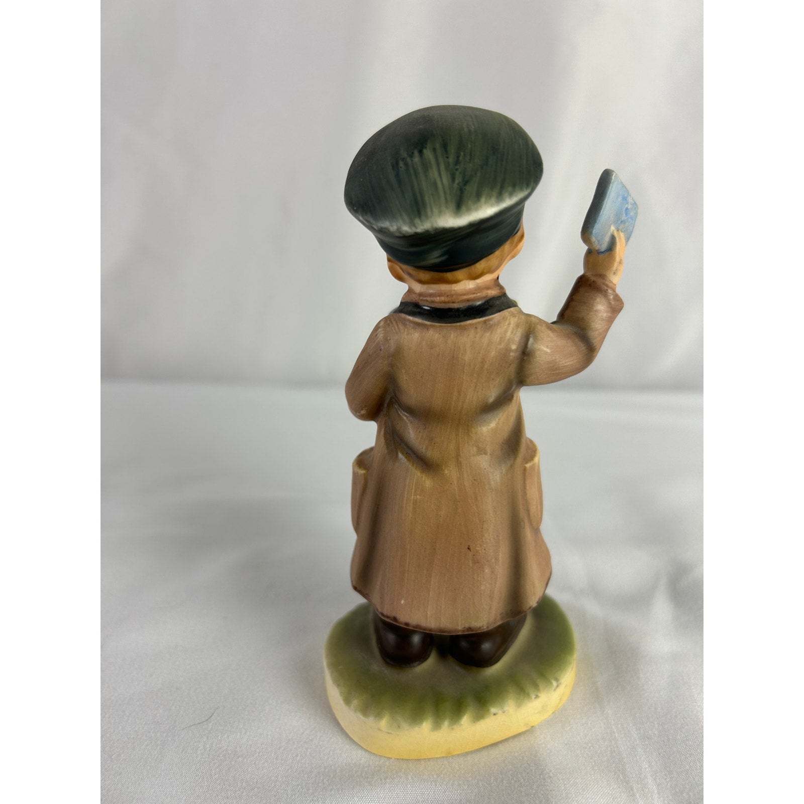 Vintage Japan Boy Mail Carrier Figurine Letters Satchel C8748