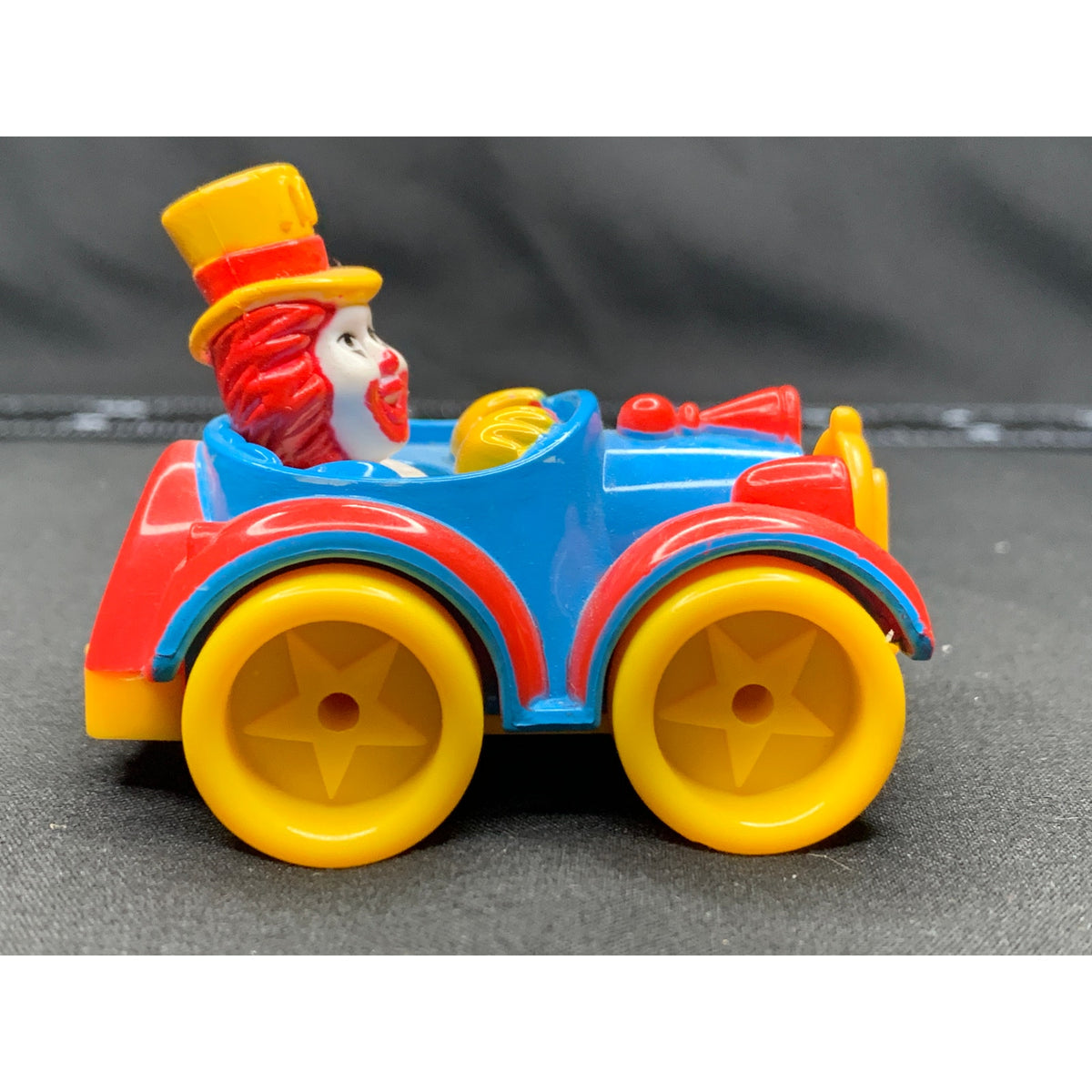 Vintage 1989 McDonald's Ronald McDonald Circus Parade Car Moving Happy Meal Toy
