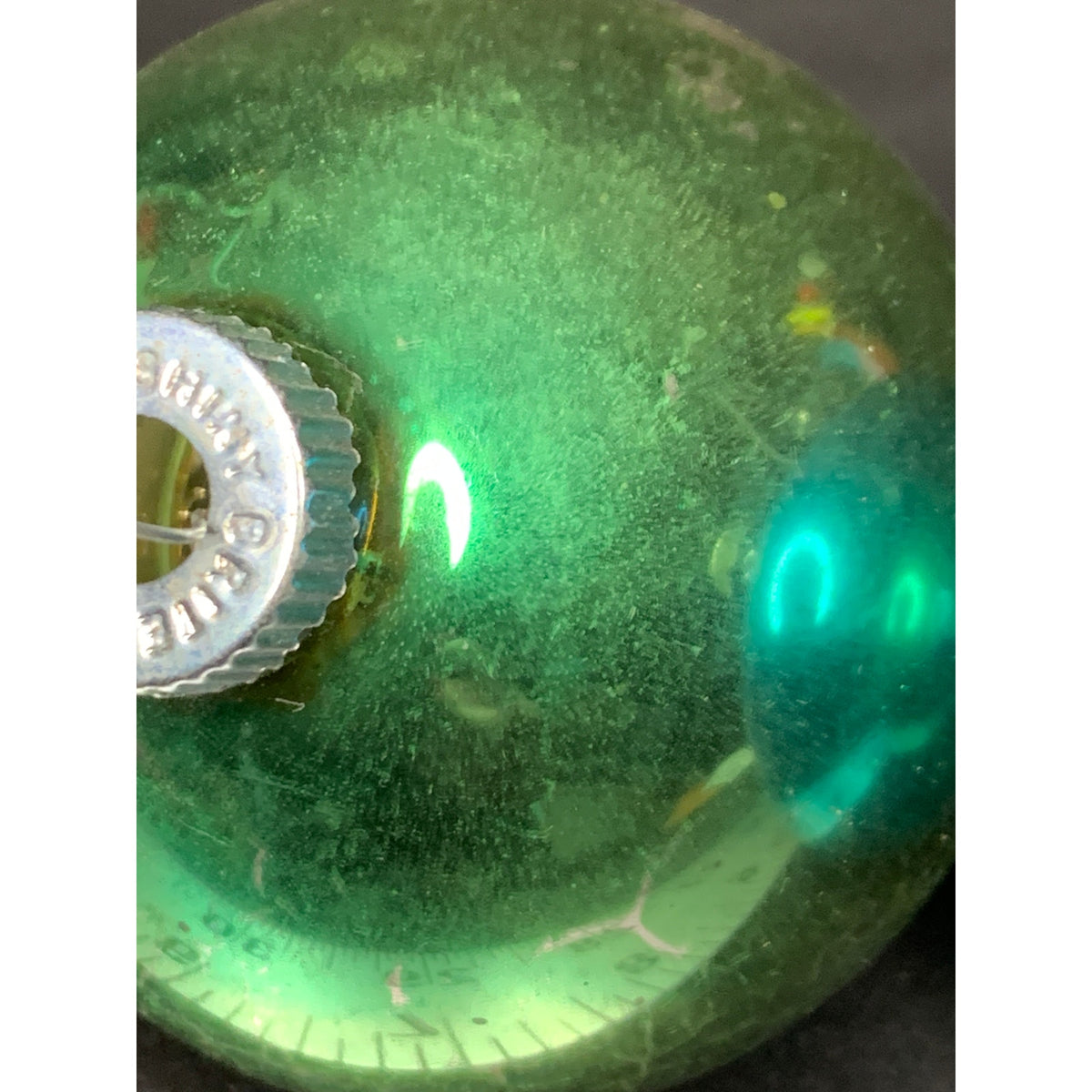 Vintage Shiny Brite Glass Christmas Ornaments Lot 4 Red Green Blue Gold USA