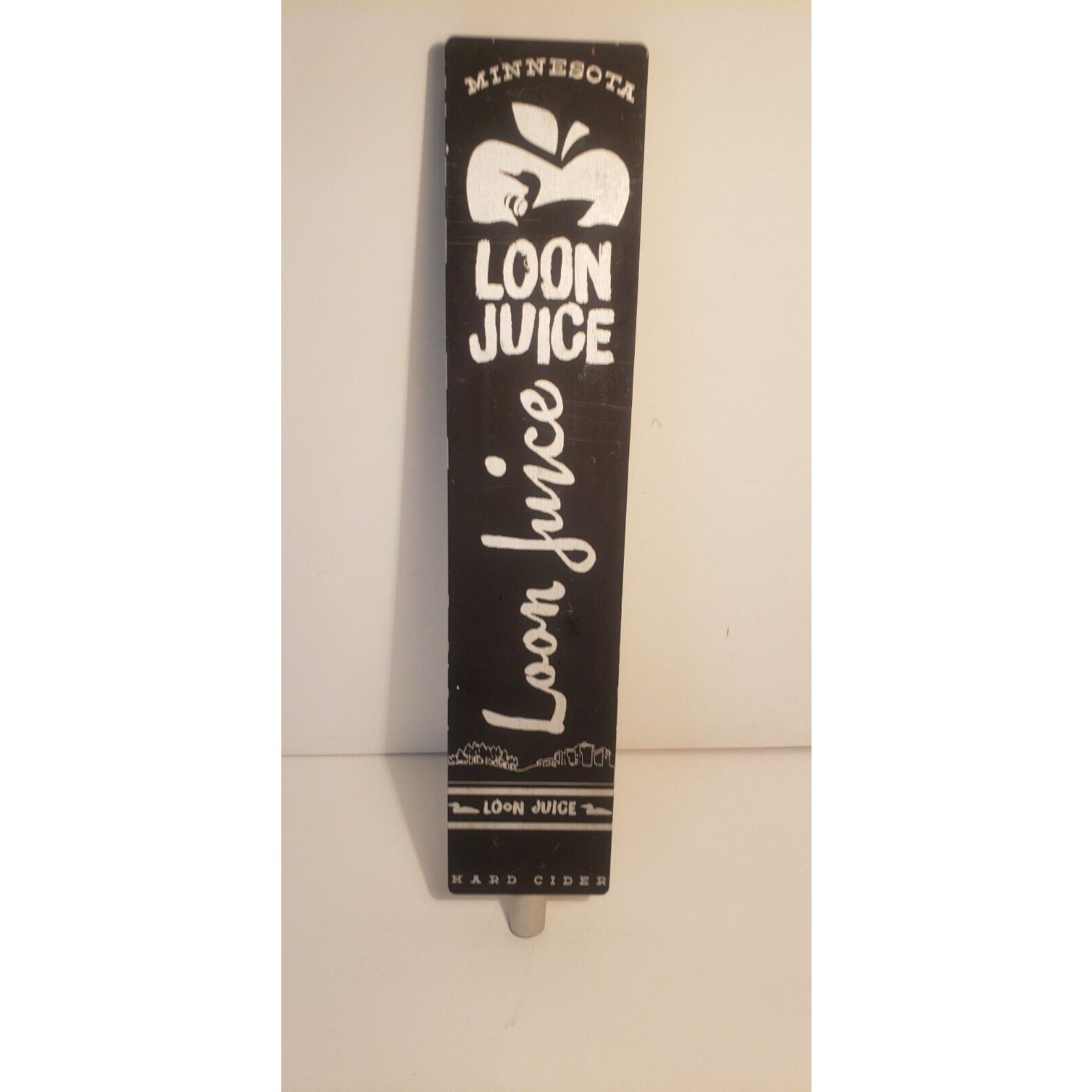 Loon Juice Minnesota Hard Cider Metal Beer Tap Handle 11.75”