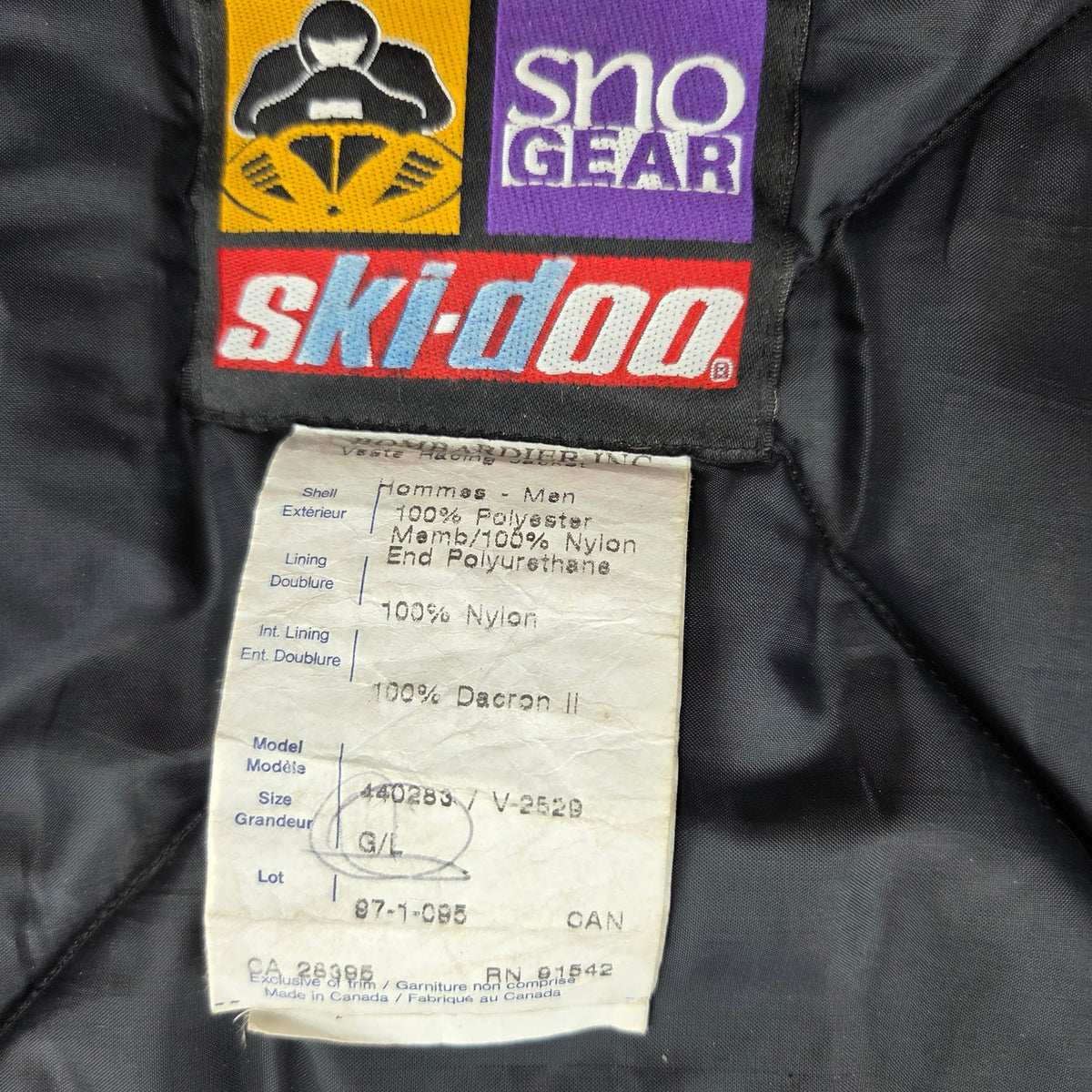 Ski-Doo Sno Gear Team Racing Rotax Bombardier Jacket Large Vintage 90s