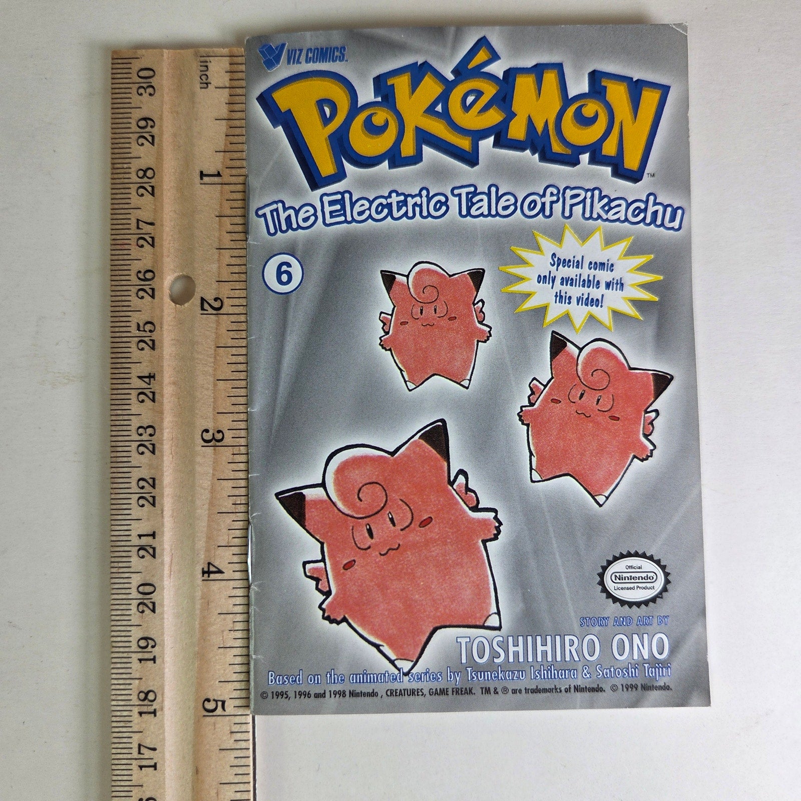 Pokémon The Electric Tale of Pikachu Comic #6 1999 VIZ VHS Exclusive Mini Manga