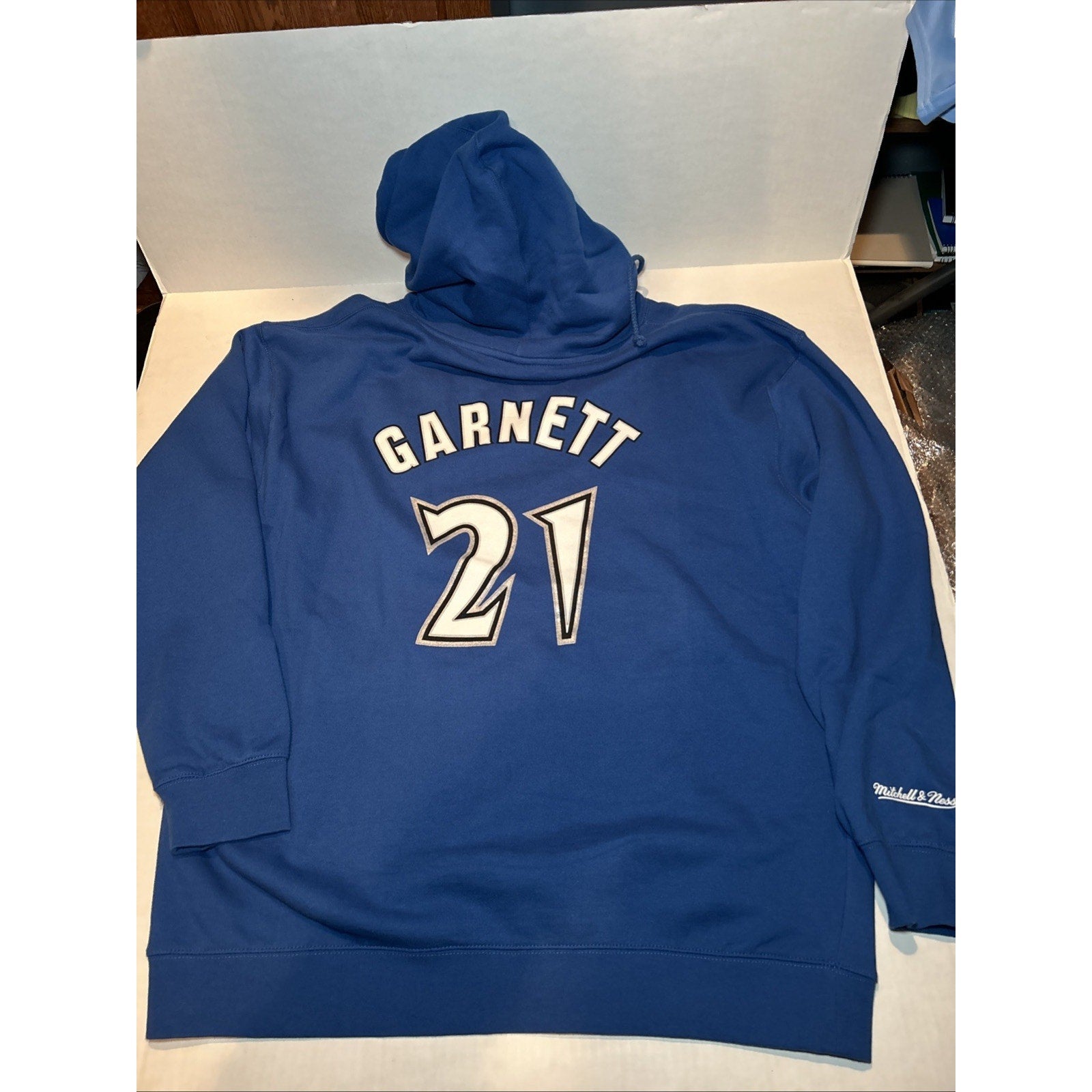 Kevin Garnett #21 Minnesota Timberwolves Mitchell & Ness Hooded Sweatshirt 3XL