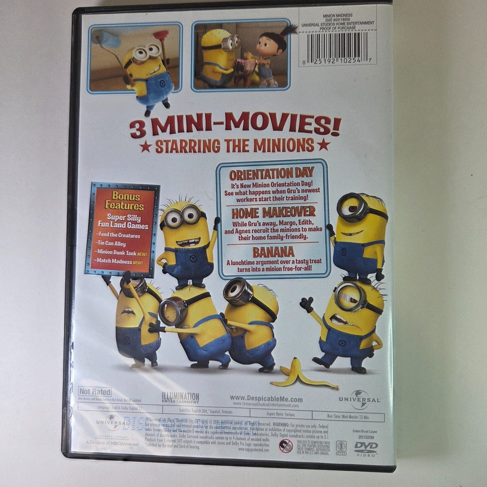 Despicable Me Presents Minion Madness (3 Mini Movies) DVD