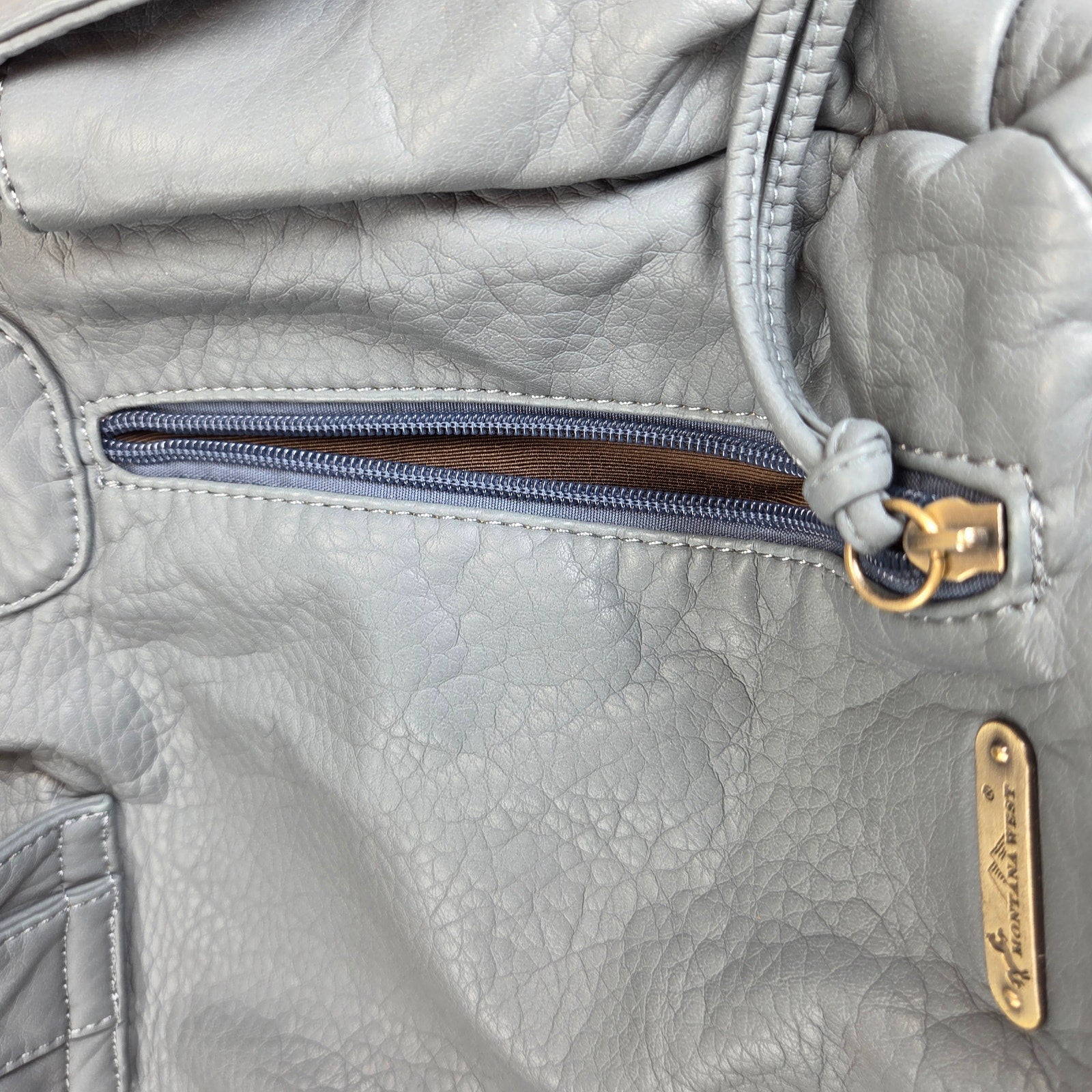 Montana West Select Llewellyn Handbag Blue Braided Studded Shoulder Bag Purse