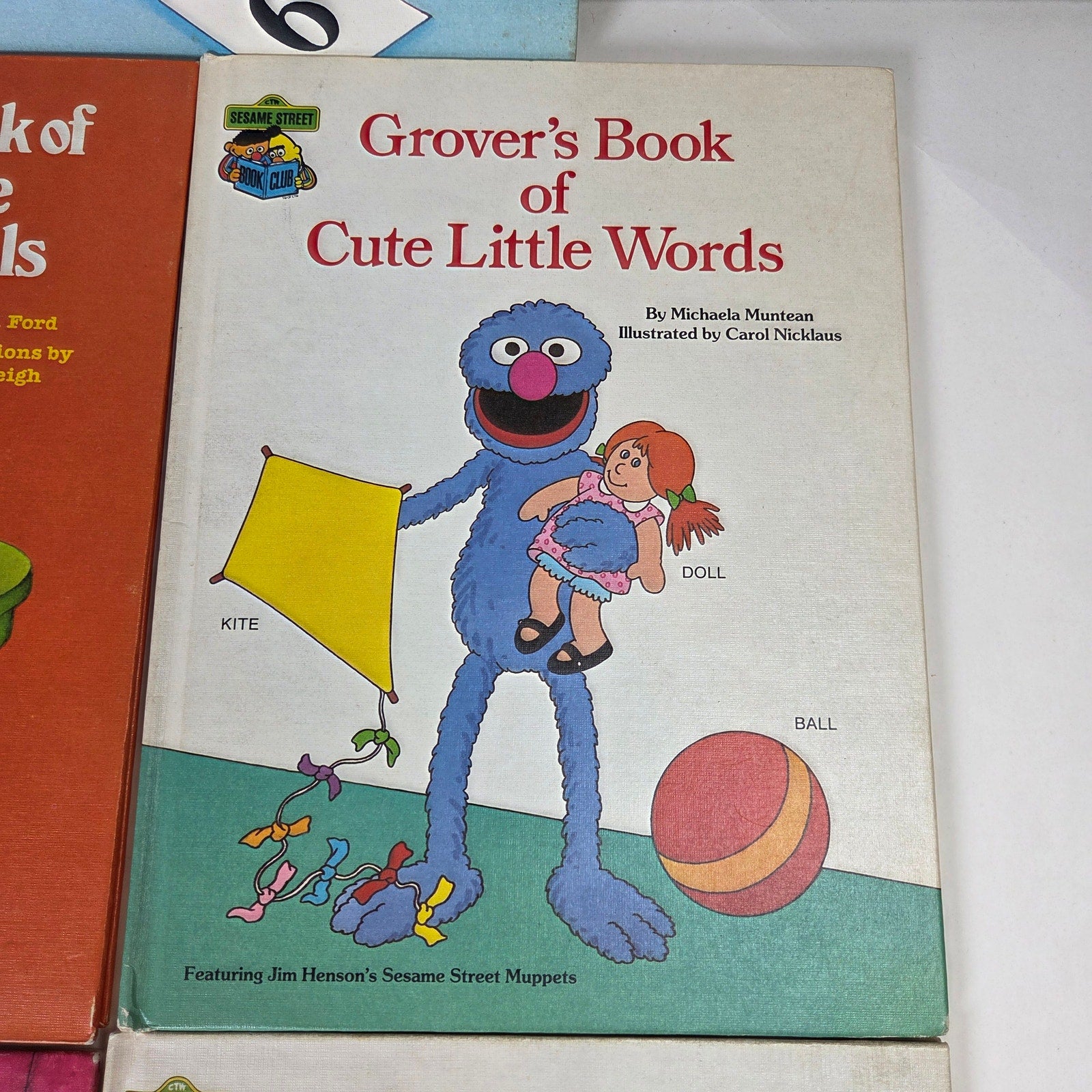 Sesame Street Book Club Grover Hardcover Book Lot 5 Vintage 1980s CTW