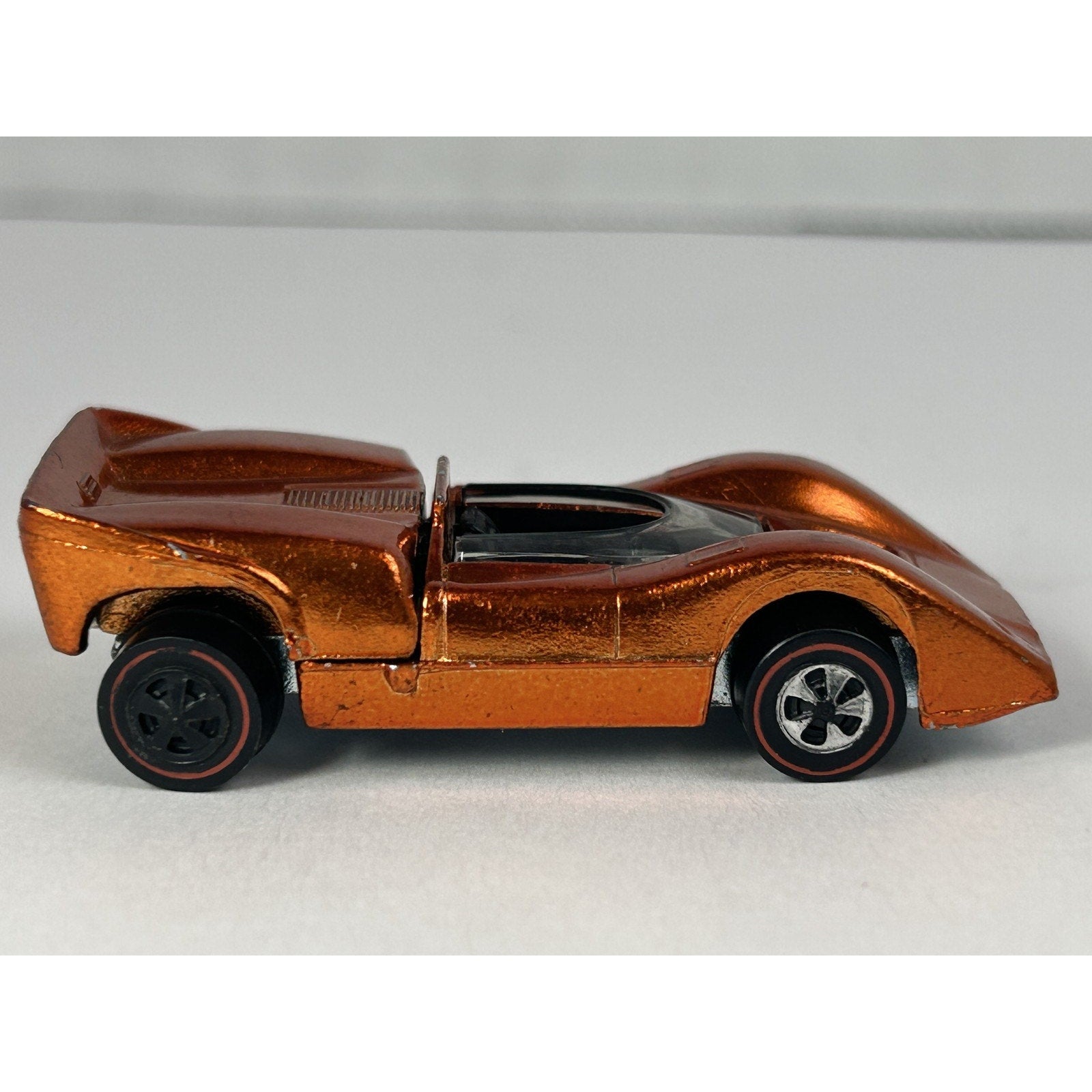 Vintage Hot Wheels 1969 McLaren M6A Redline Diecast Car W/Button