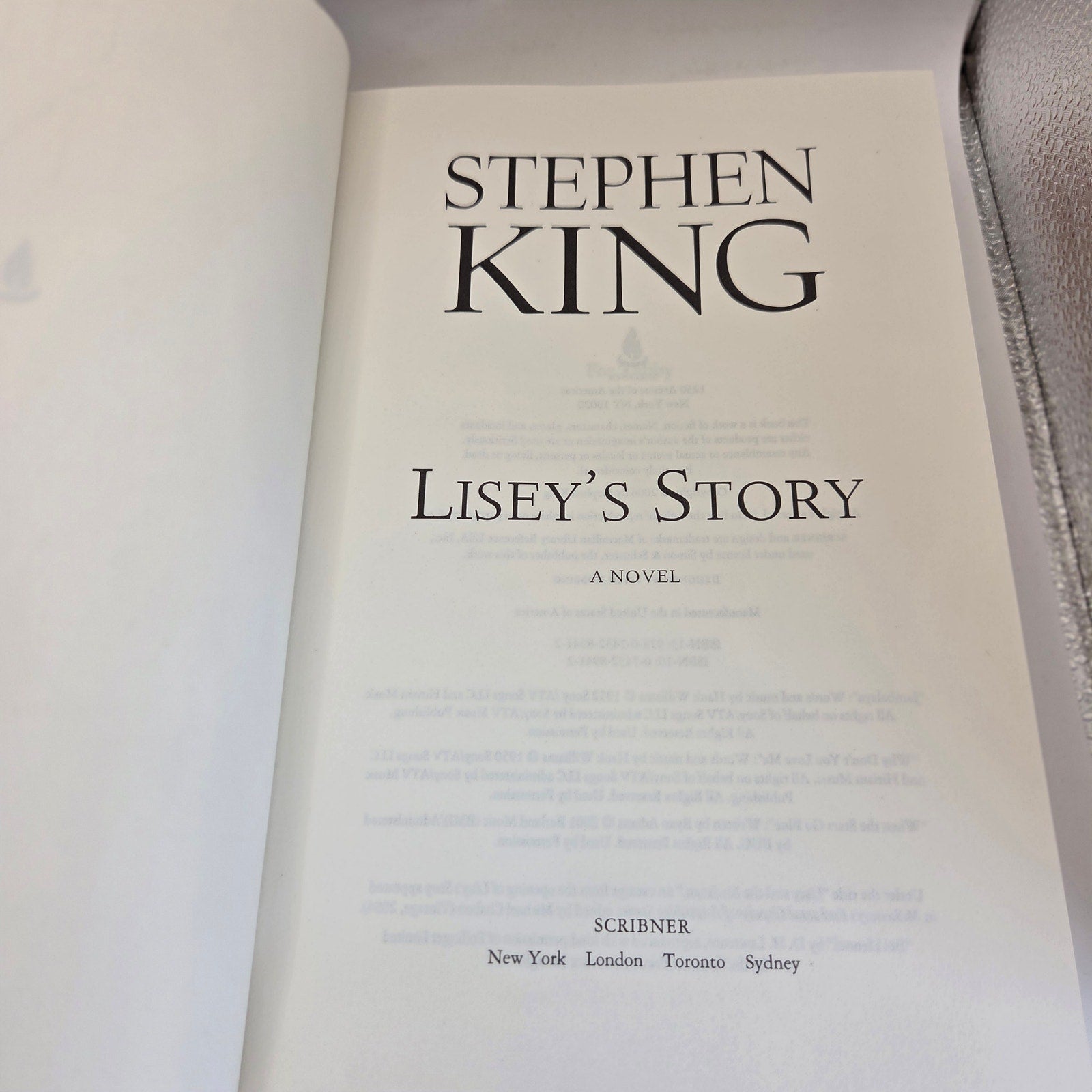 Stephen King Lisey's Story 2006 Scribner Hardcover Psychological Horror Novel