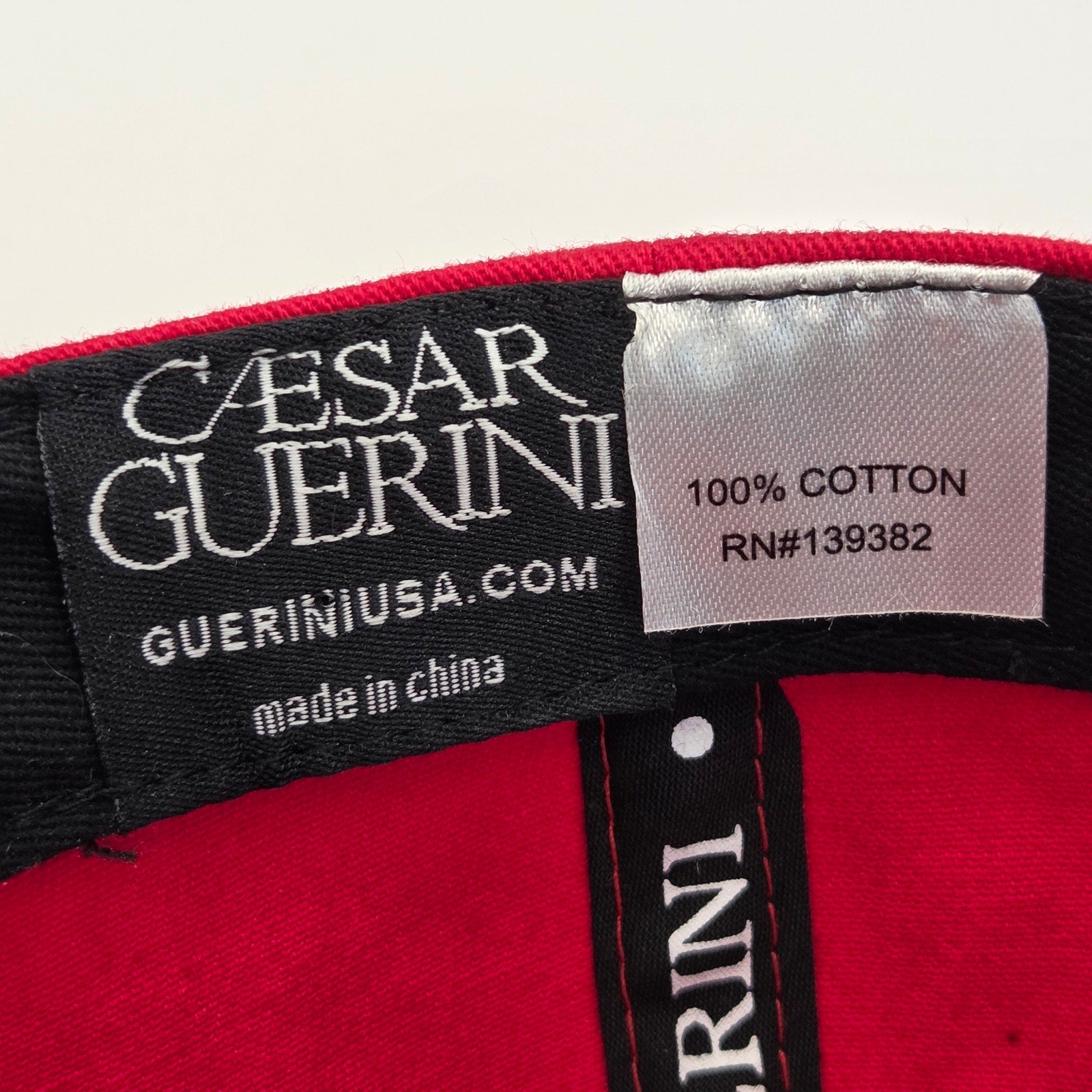 Caesar Guerini Red Baseball Hat Veni Vidi Vici Adjustable Cap Cotton