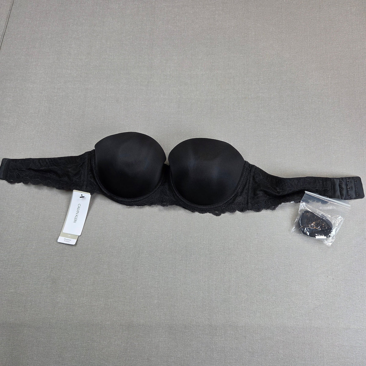 Calvin Klein Seductive Comfort Strapless Multiway Bra 36C Black QF1437 NWT