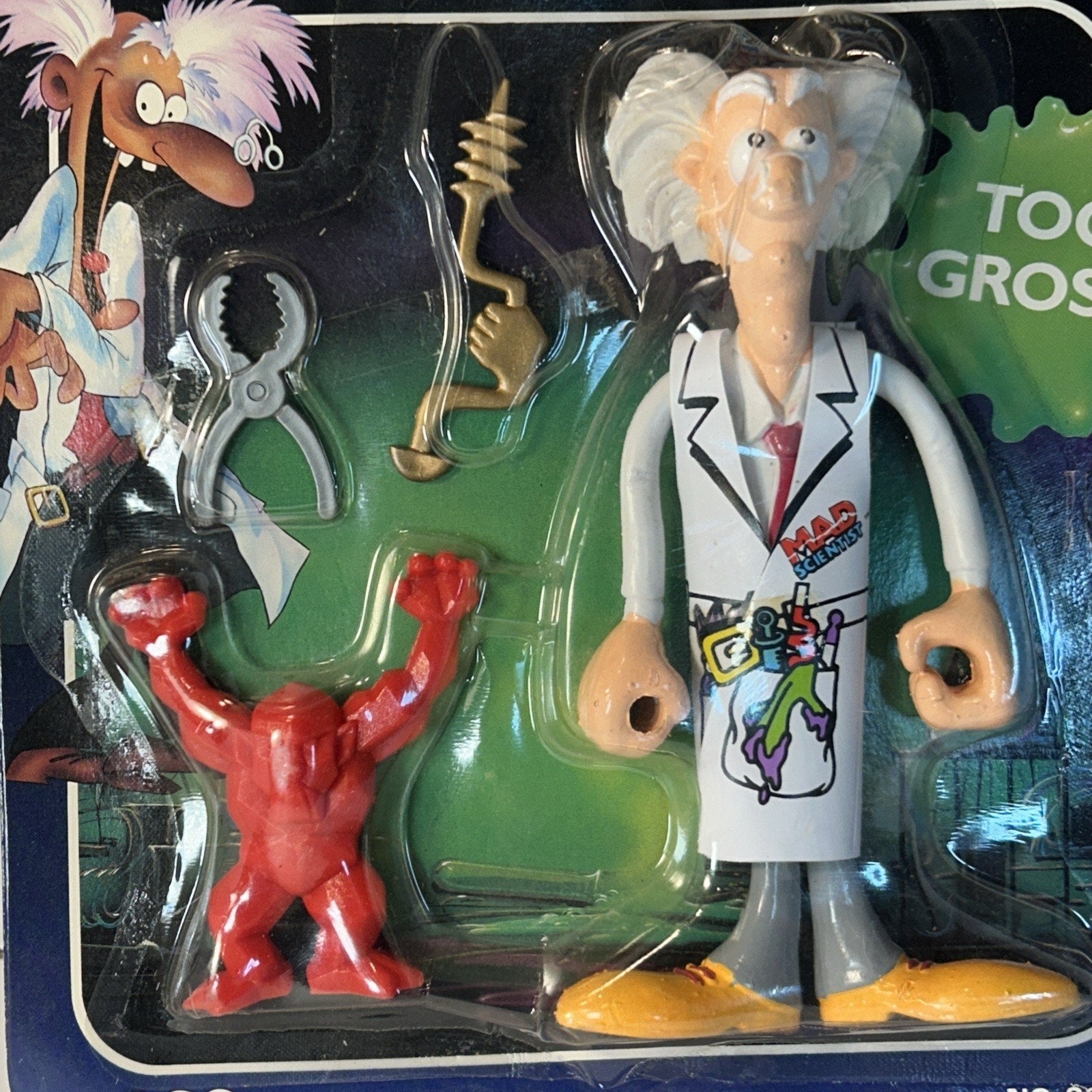 Arco Mad Scientist Too Gross 1987 Bendable Figure No.8017 Vintage Sealed Pack