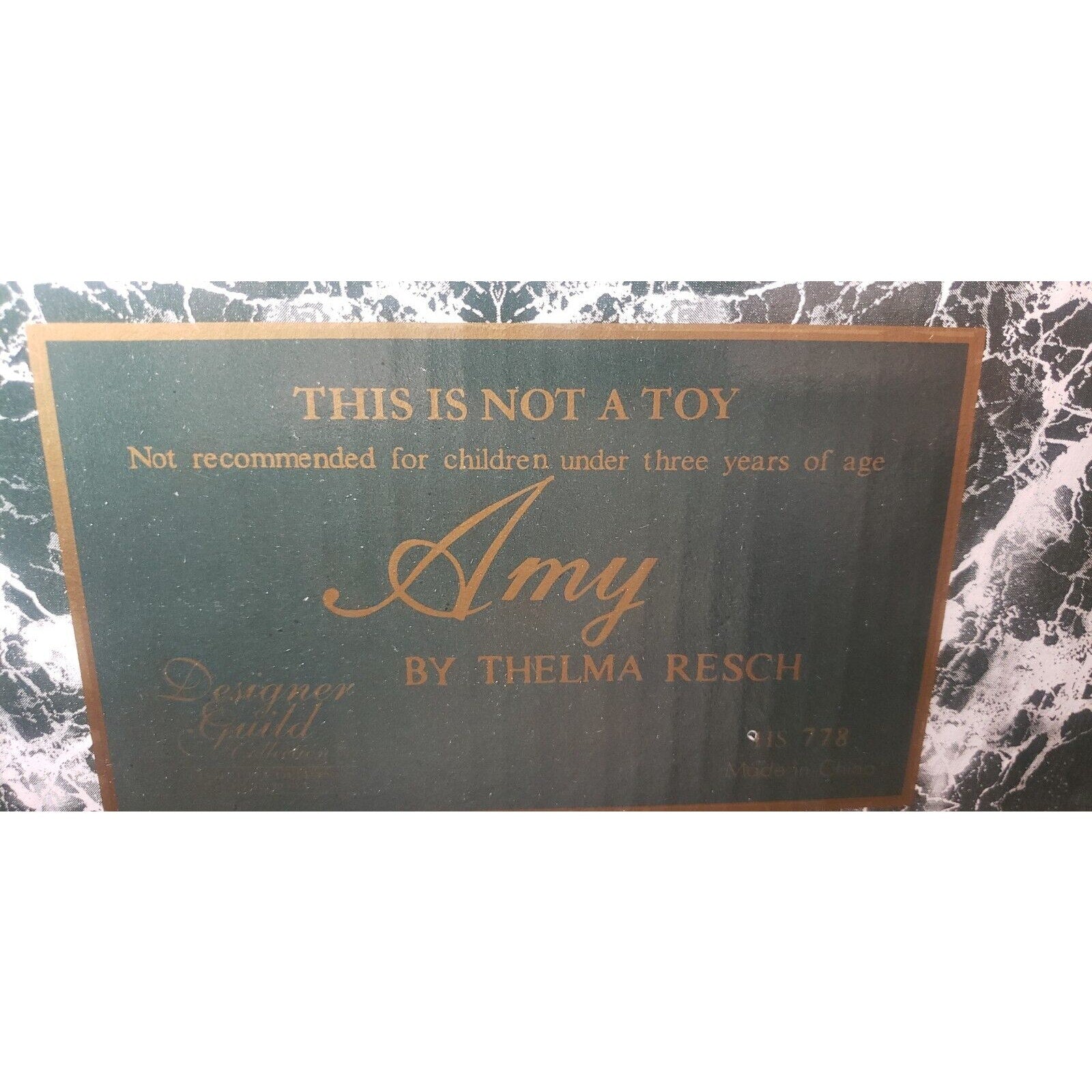 Amy Porcelain Baby Doll by Thelma Resch Designer Guild LE #311/2000 w/ COA