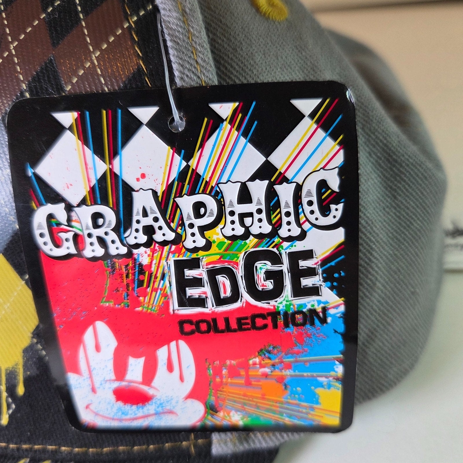 Disney Parks Graphic Edge Grumpy Argyle Snapback Hat NWT Authentic Adult Hat