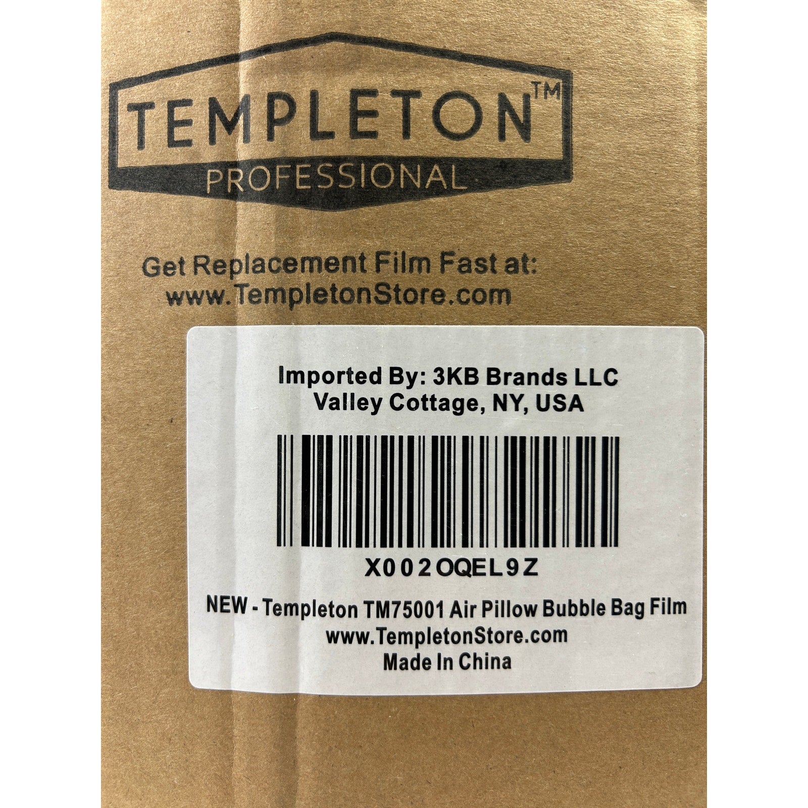 Templeton TM75001 Air Pillow Bubble Film Roll TM740 TM733 Compatible