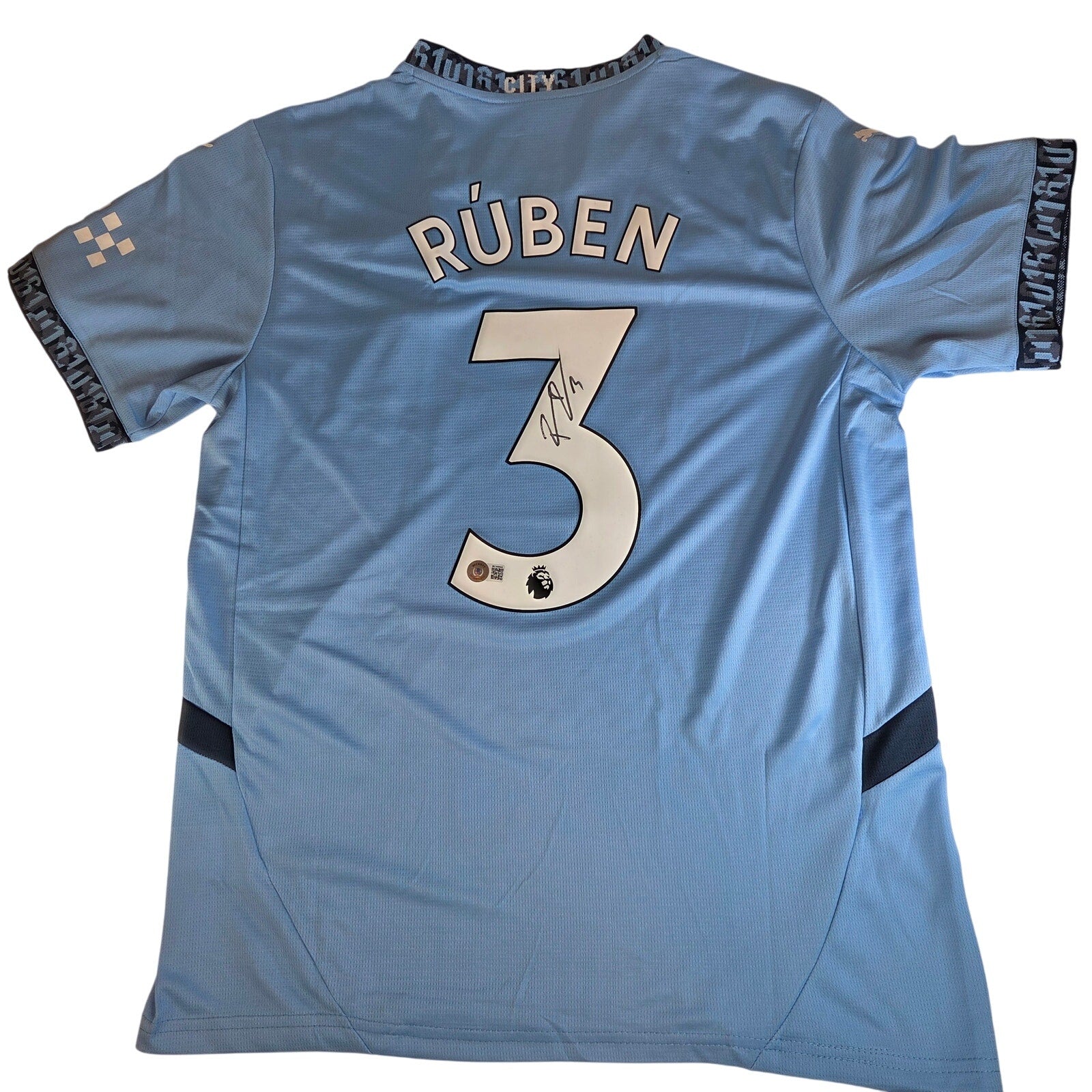 Rúben Dias Signed Manchester City Jersey Puma Medium Beckett Auth BC08844