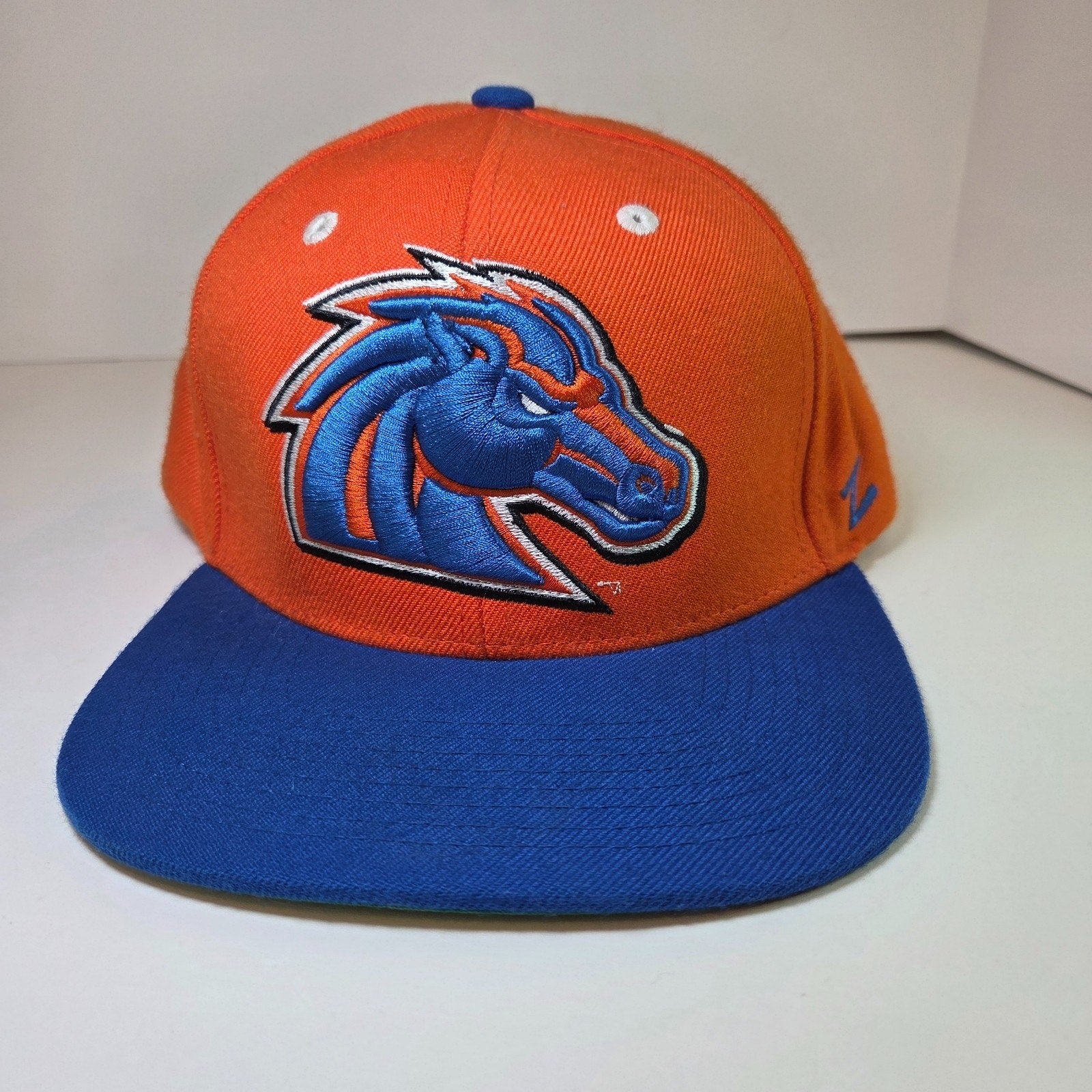 Boise State Broncos Zephyr Snapback Hat Orange Blue NCAA Vintage College Cap