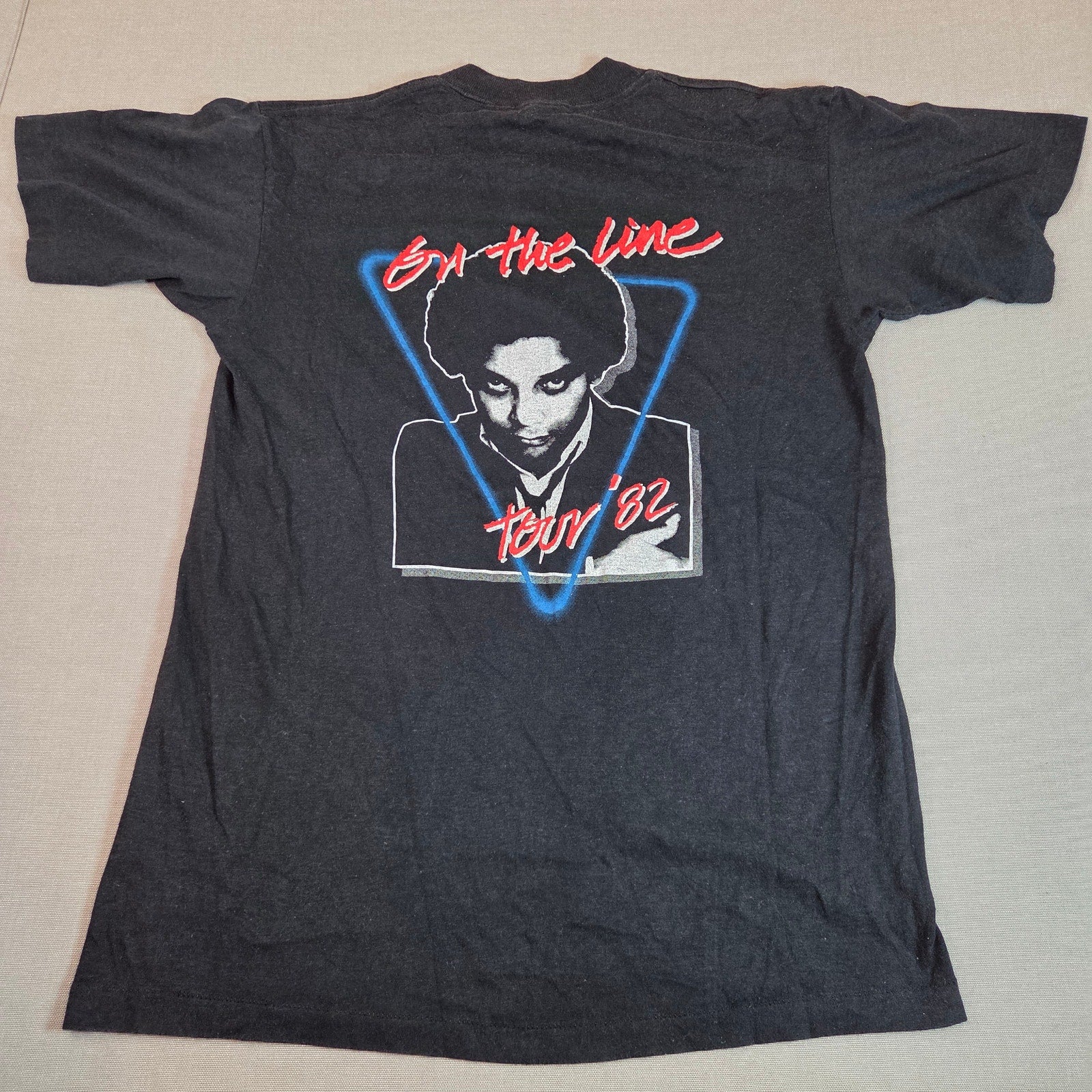 Vintage 1982 Gary U.S. Bonds On The Line Tour T-Shirt Made In USA L