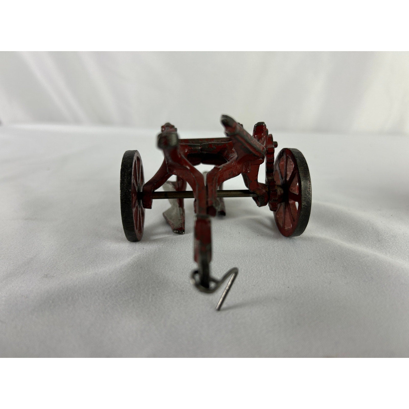 Vintage Arcade Cast Iron Farm Tractor and Plow Toy 1920s Era 11 in