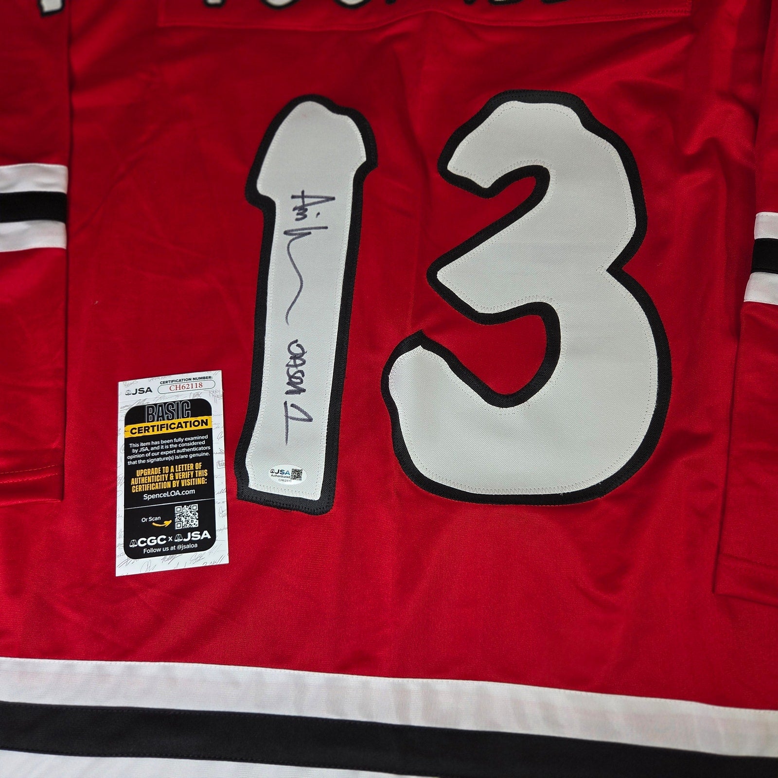 Ari Lehman Jason 1 Signed Jason Voorhees Hockey Jersey JSA COA XL Custom Red