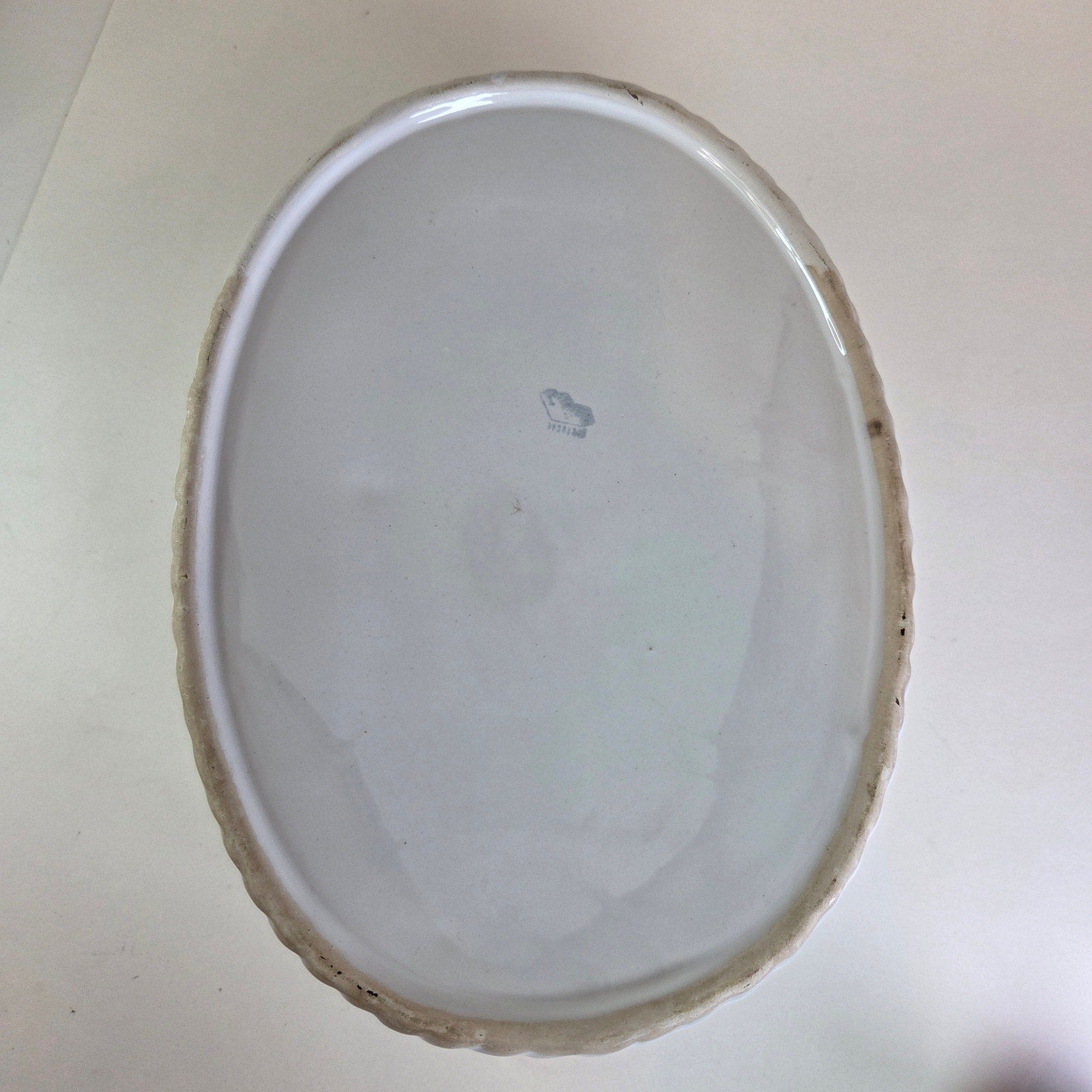 Vintage Portugal Mallard Duck Tureen Covered Ceramic Dish Basket Weave 11"