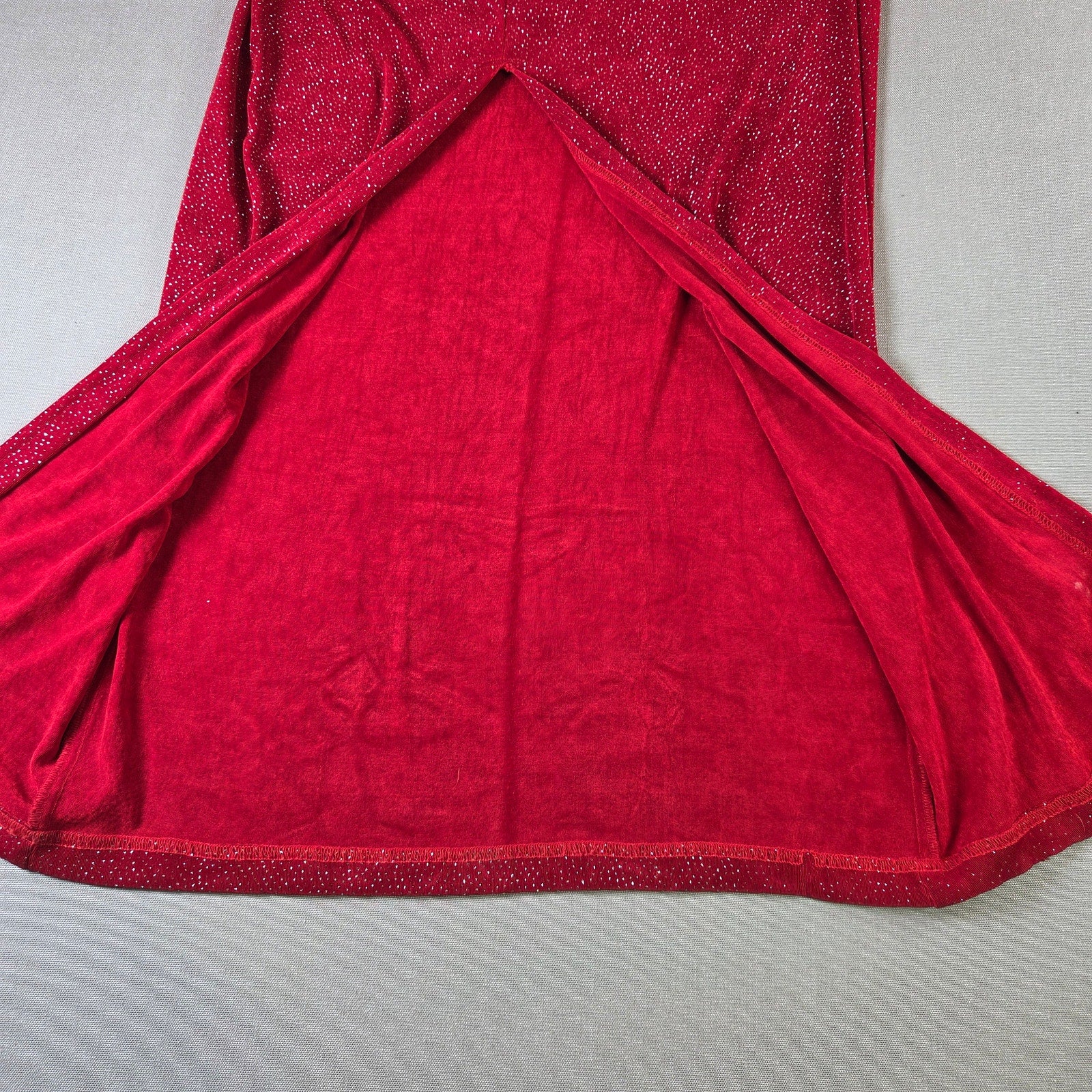 Roberta Evening Gown L Red Rhinestone Halter Formal Dress USA Style 72729