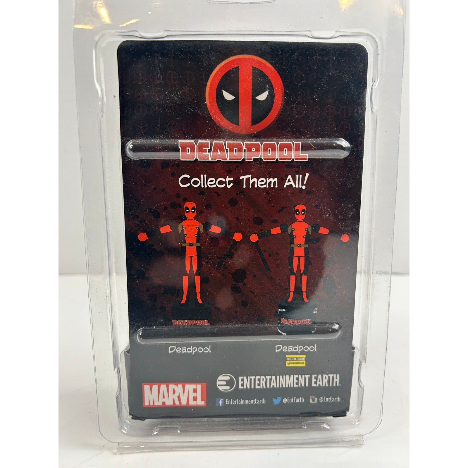 Deadpool 2017 EE Convention Exclusive Wooden Push Puppet LE 492 NIP Marvel