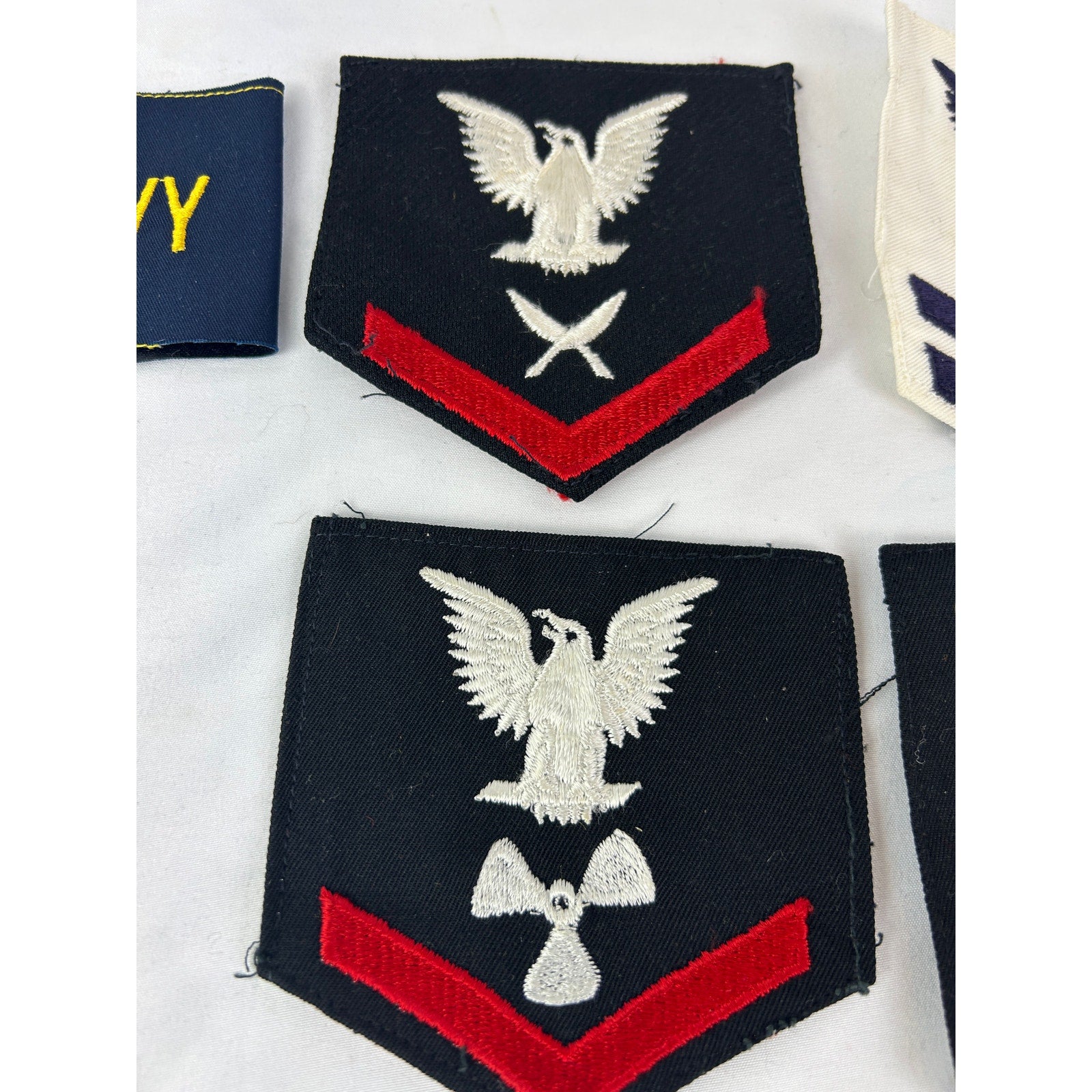 US Navy Patch Lot USS Intrepid CVS 11 Rating Badges Eagle Insignia