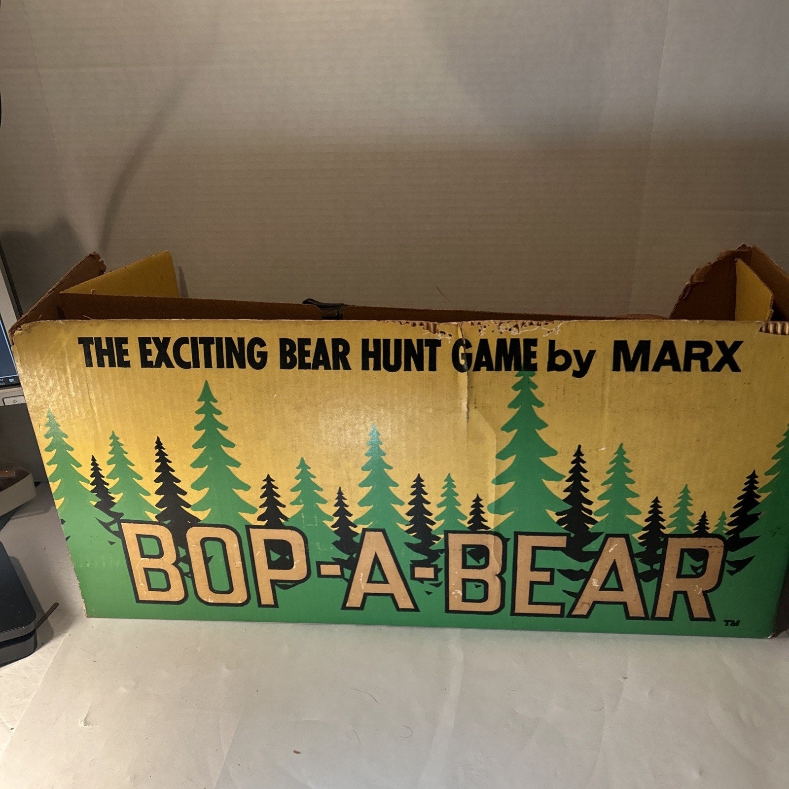 Vintage 1960s Marx Bop-A-Bear Toy G300 With Gun & Box – Incomplete, Untested