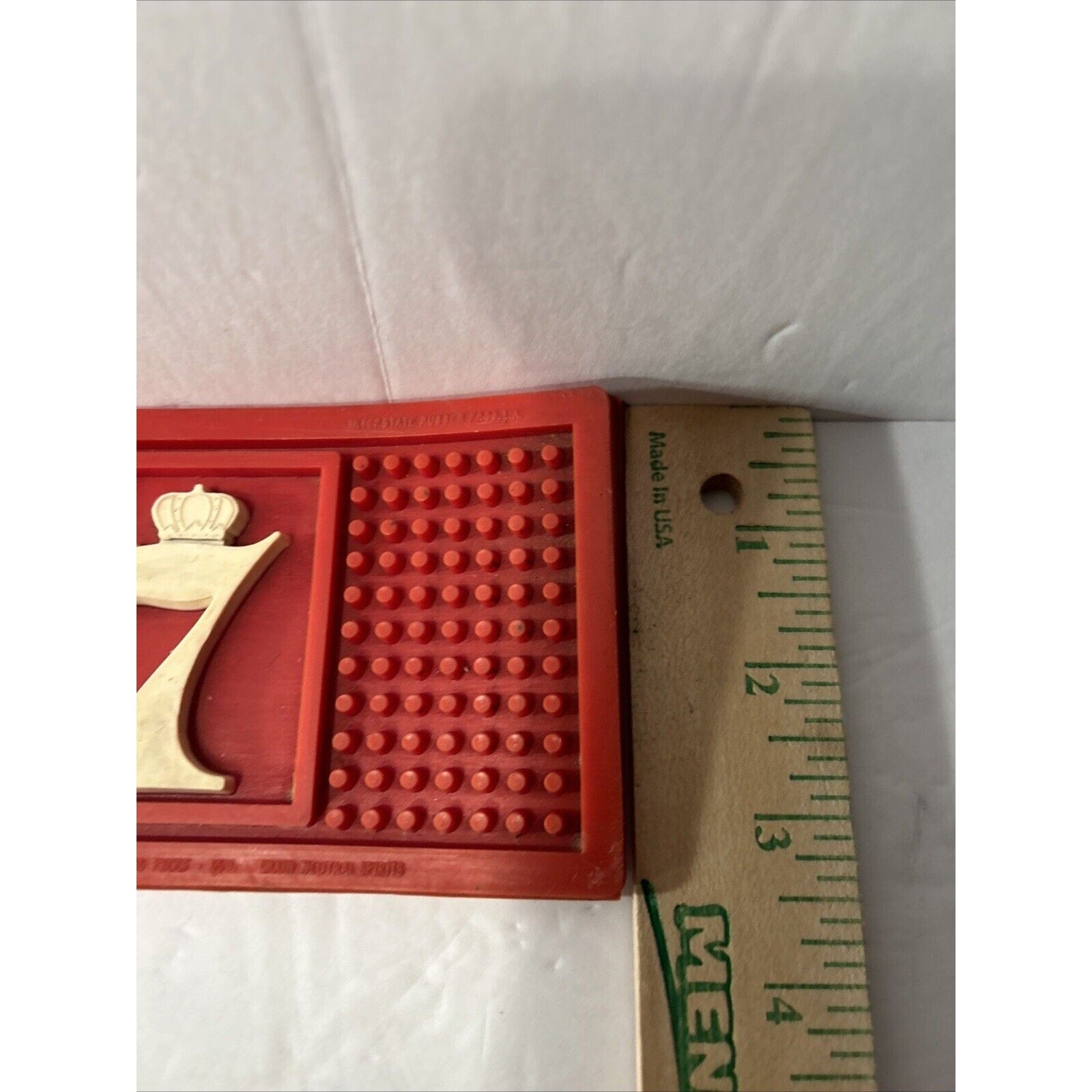 Vintage Seagram’s 7 Bar Spill Mat Rubber Bar Rail Mat 24" x 3.5"