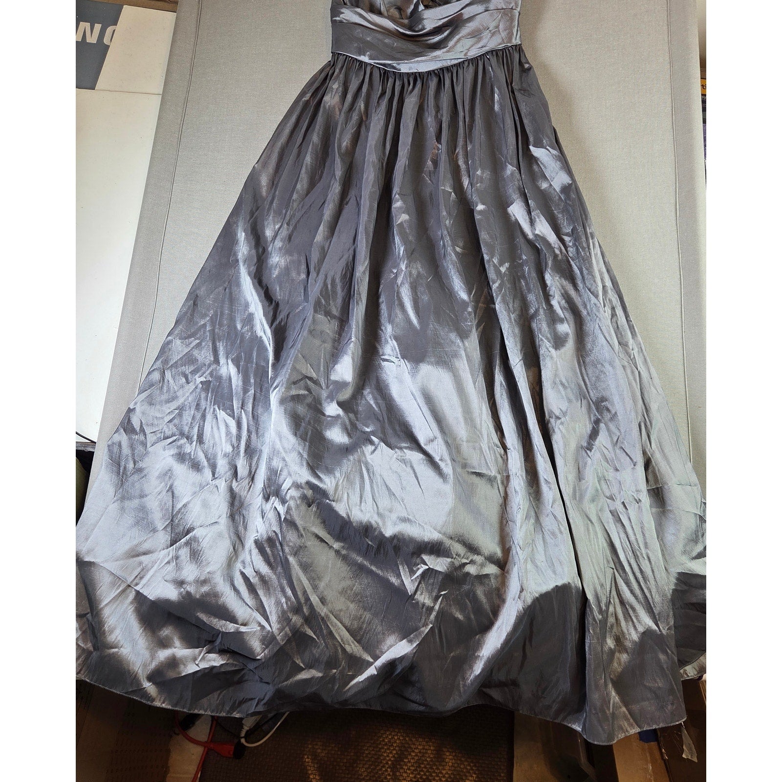 WTOO Watters Halter Ball Gown Dress Size 12 Formal Prom Taffeta Skirt