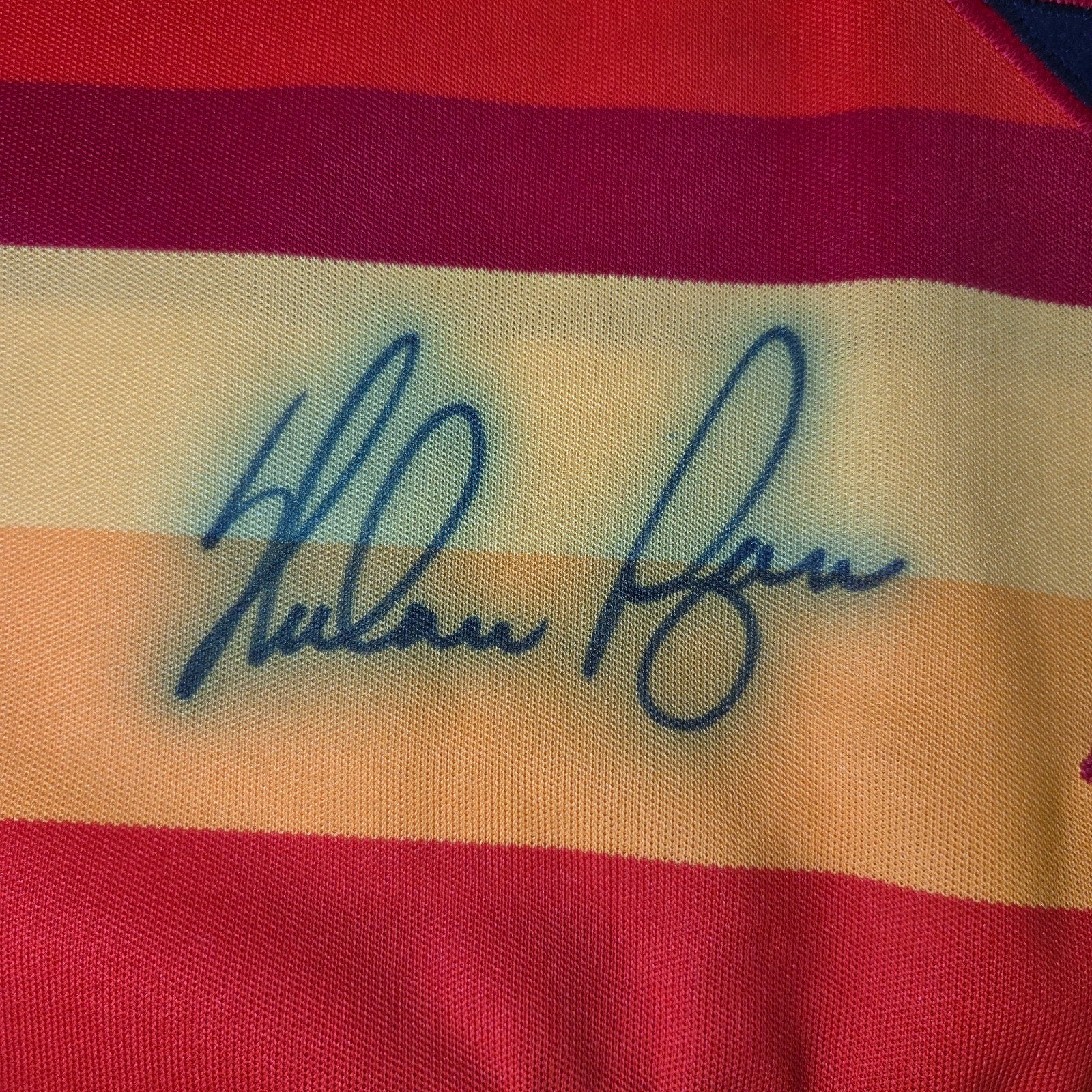 Nolan Ryan Auto Stat Jersey 19/34 NWT Astros XL COA MLB Majestic Rare