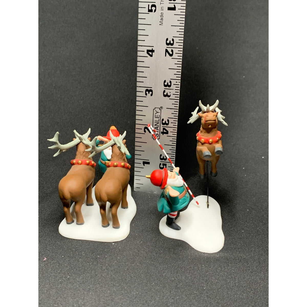 Dept 56 Reindeer Training Camp 56436 North Pole Series Set of 2 Retired 1998