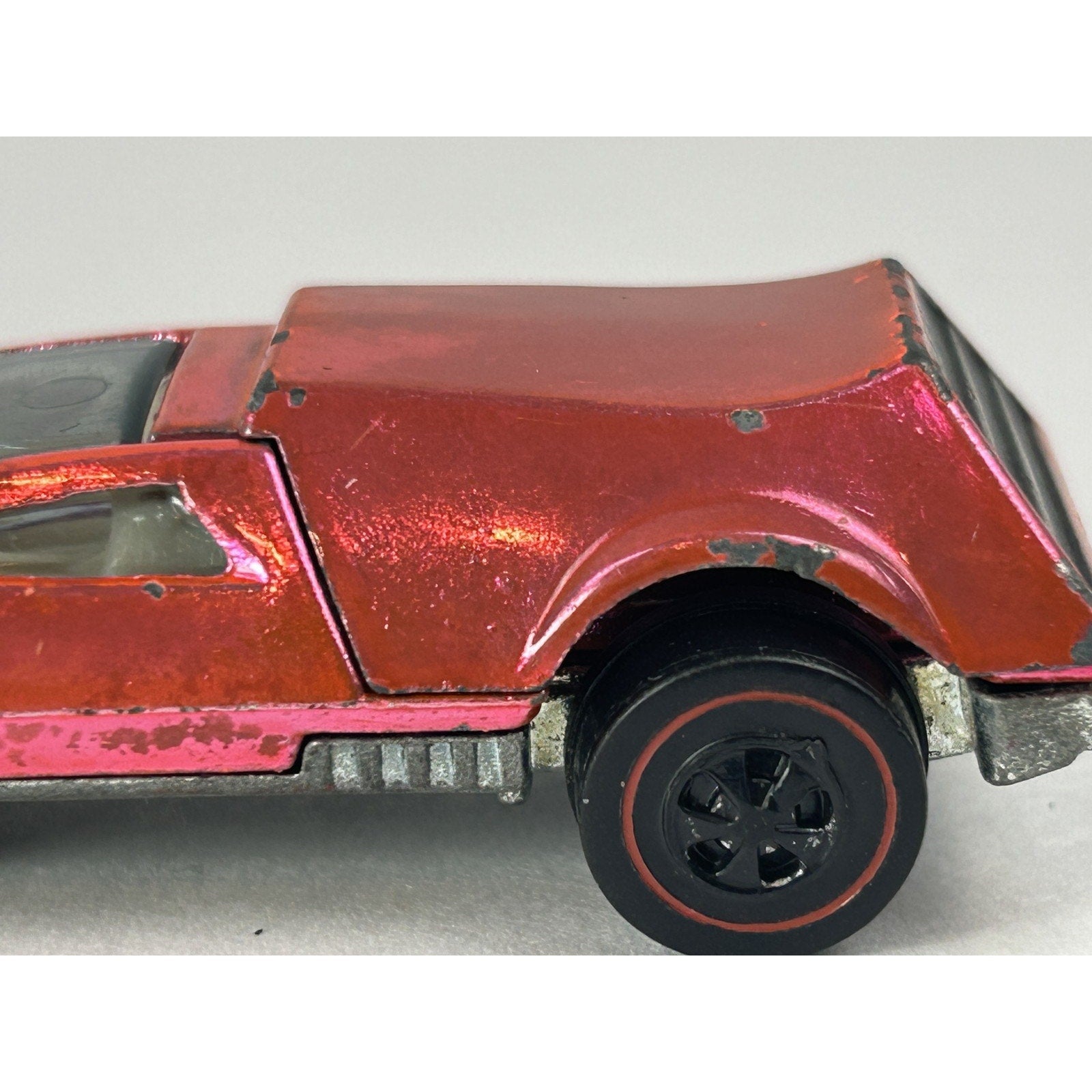 Vintage Hot Wheels Tri-Baby Redline Diecast Car 1970 Mattel USA Engine Hood Open