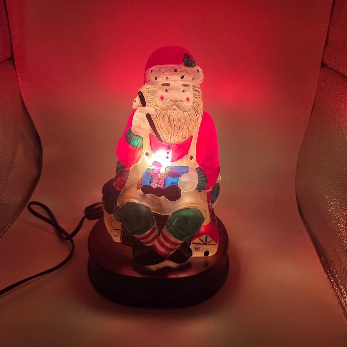 Old World Christmas 1995 Santa Toymaker Light EM Merck w Original Box Vintage