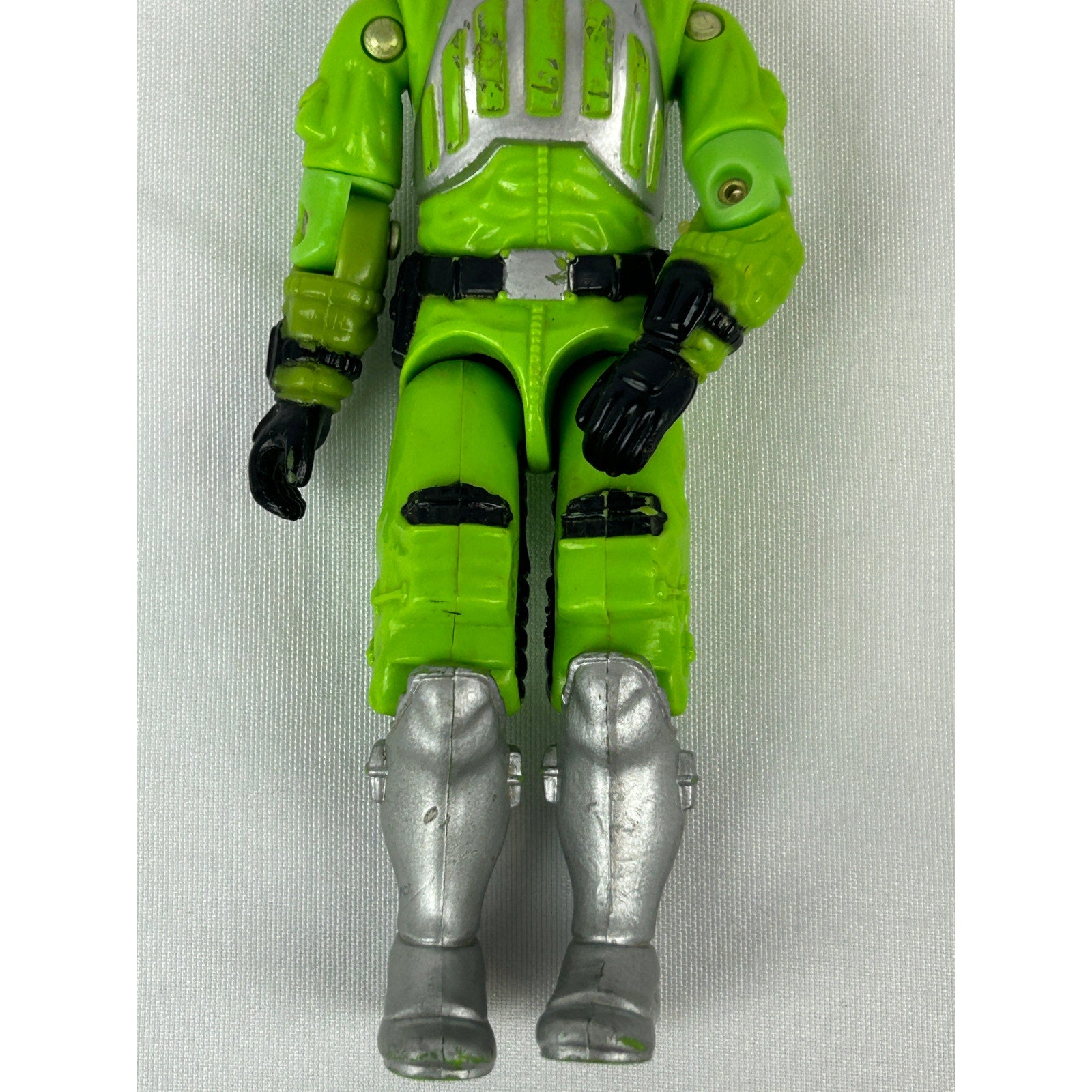 Vintage 1986 GI Joe Sci-Fi Laser Trooper figure with pack hose gun and card