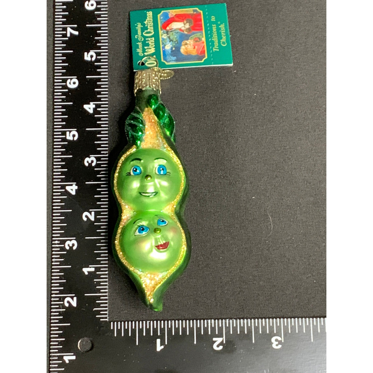 Vintage Glass Vegetable Christmas Ornaments OWC Inge Glas Germany Lot of 6