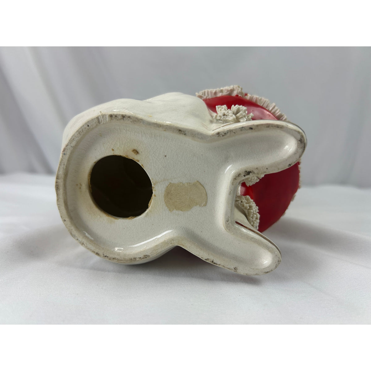 Vintage 1950s Ceramic Spaghetti Trim Santa Claus Coin Bank Japan Christmas